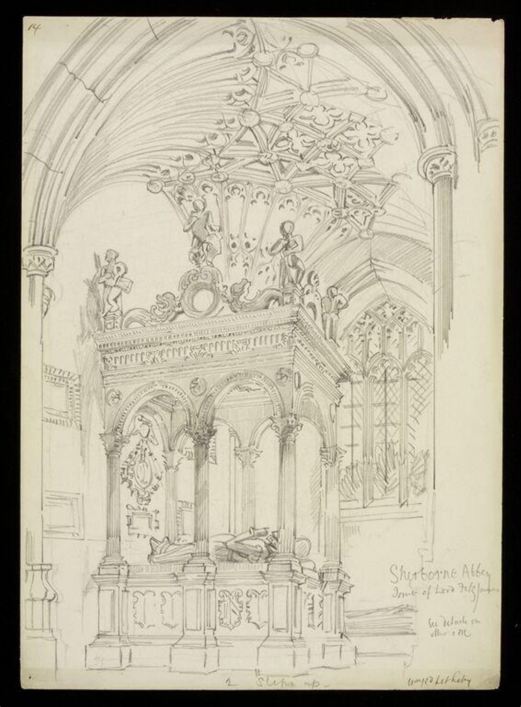Drawing, W. R. Lethaby, late 19th-early 20th century