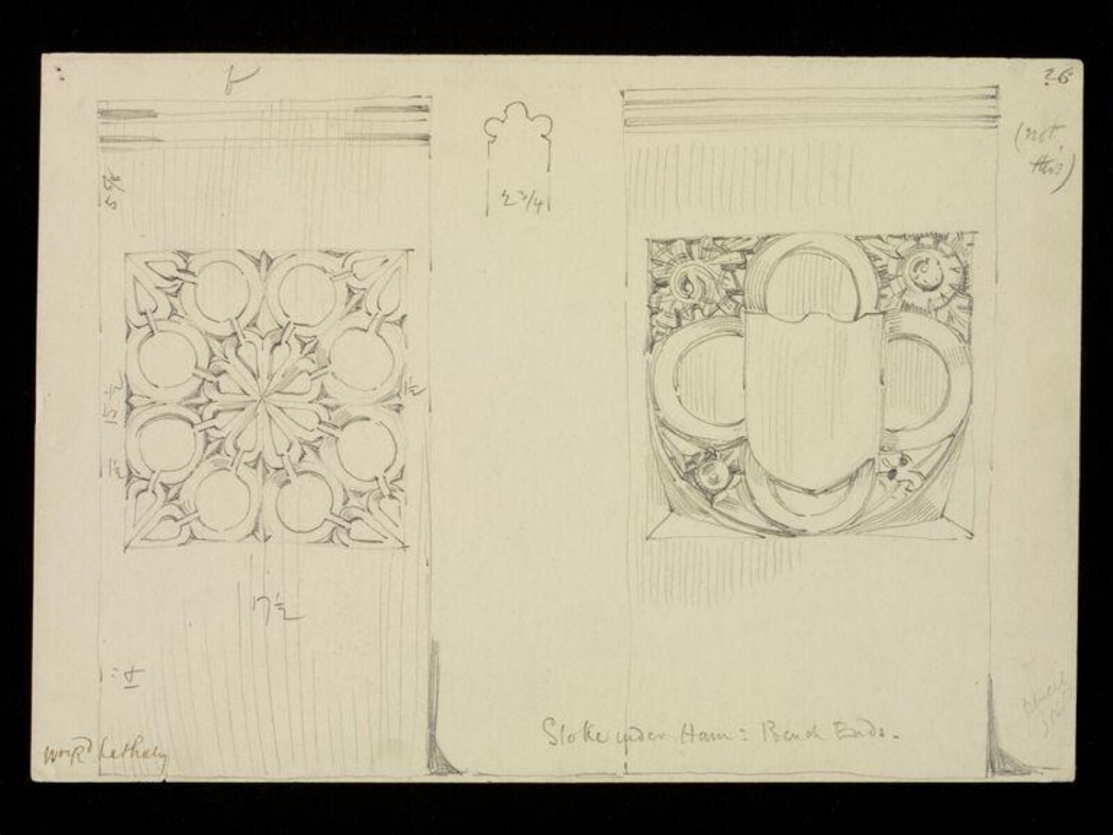 Drawing, W. R. Lethaby, late 19th-early 20th century