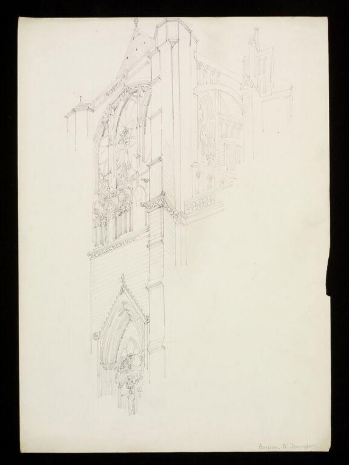 Drawing, W. R. Lethaby, late 19th-early 20th century