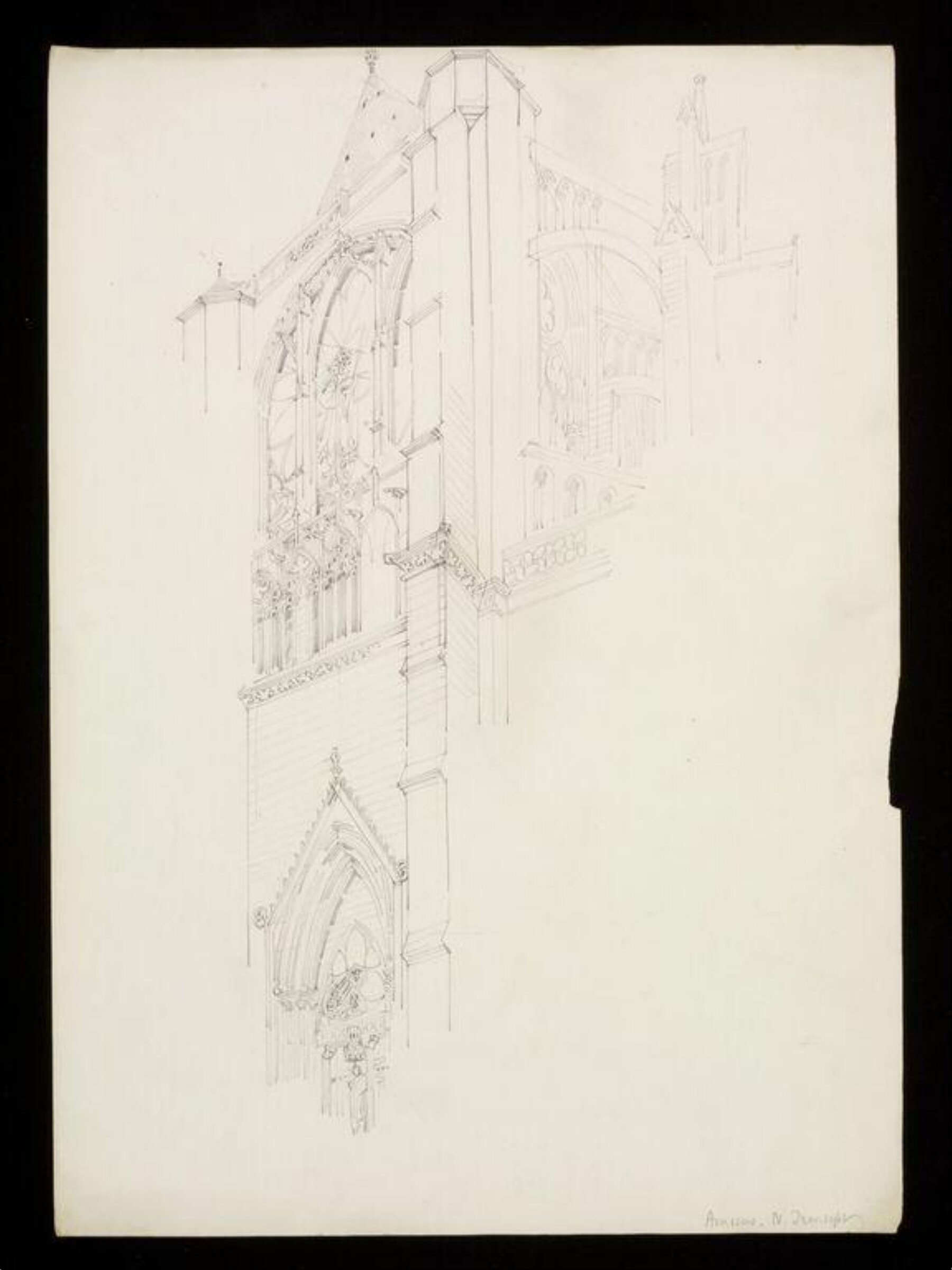 Drawing, W. R. Lethaby, late 19th-early 20th century