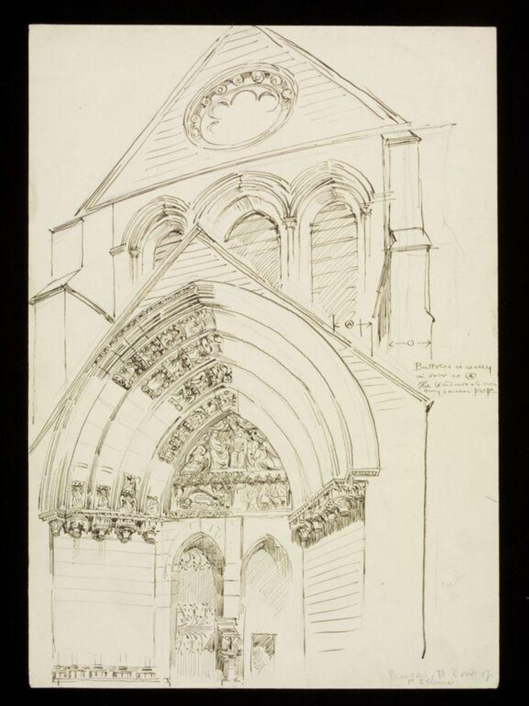 Drawing, W. R. Lethaby, late 19th-early 20th century