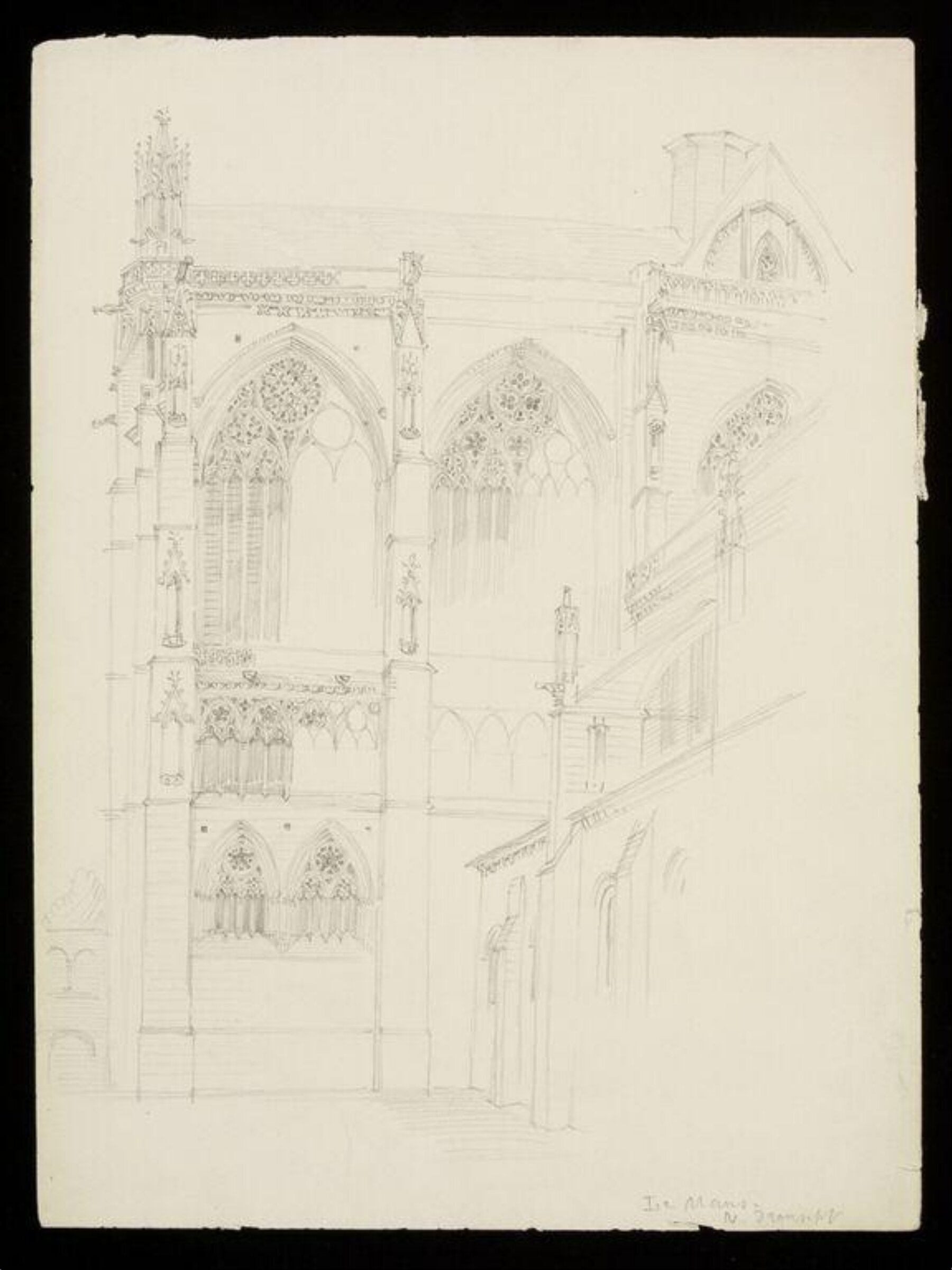 Drawing, W. R. Lethaby, late 19th-early 20th century