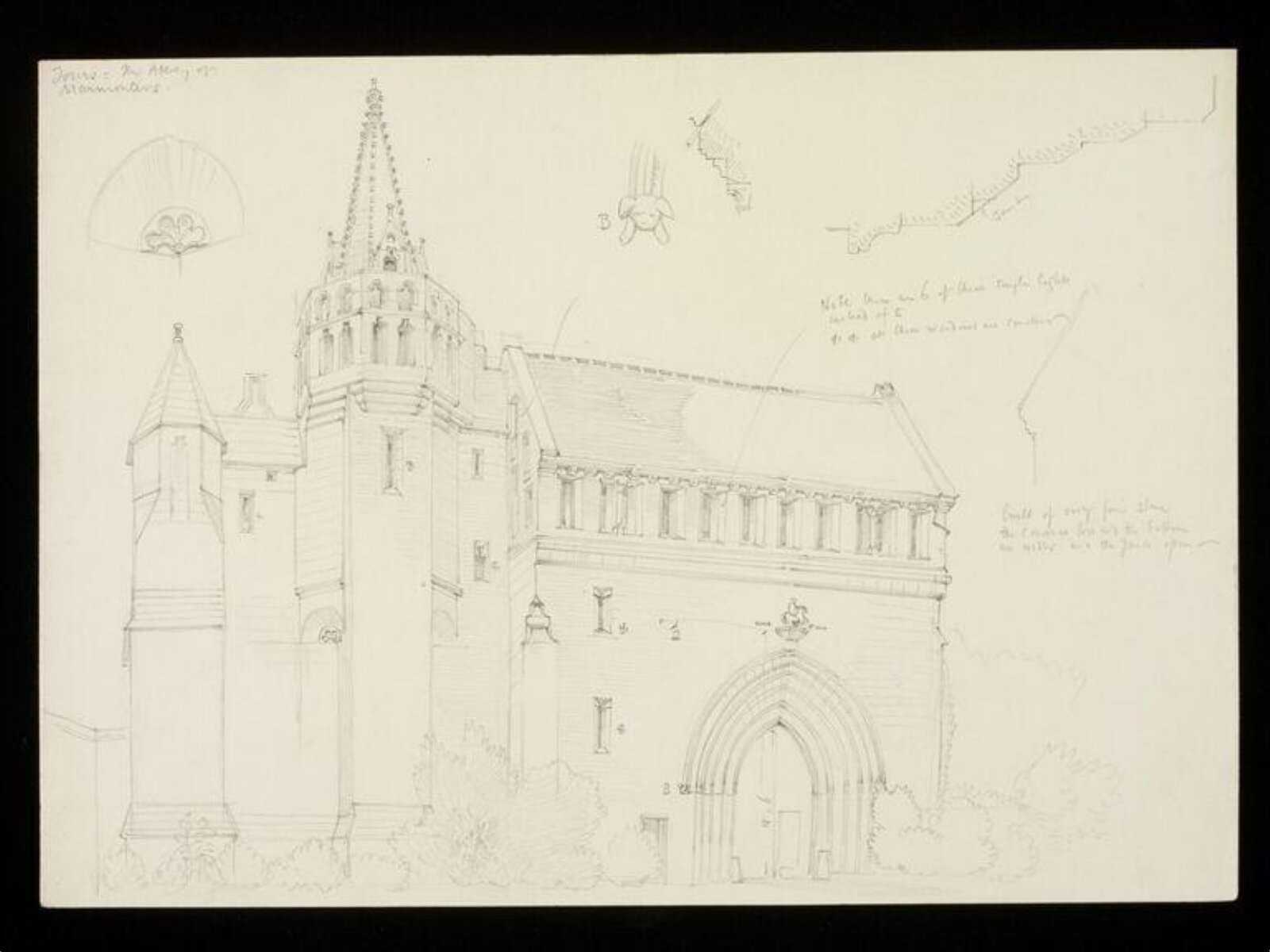 Drawing, W. R. Lethaby, late 19th-early 20th century
