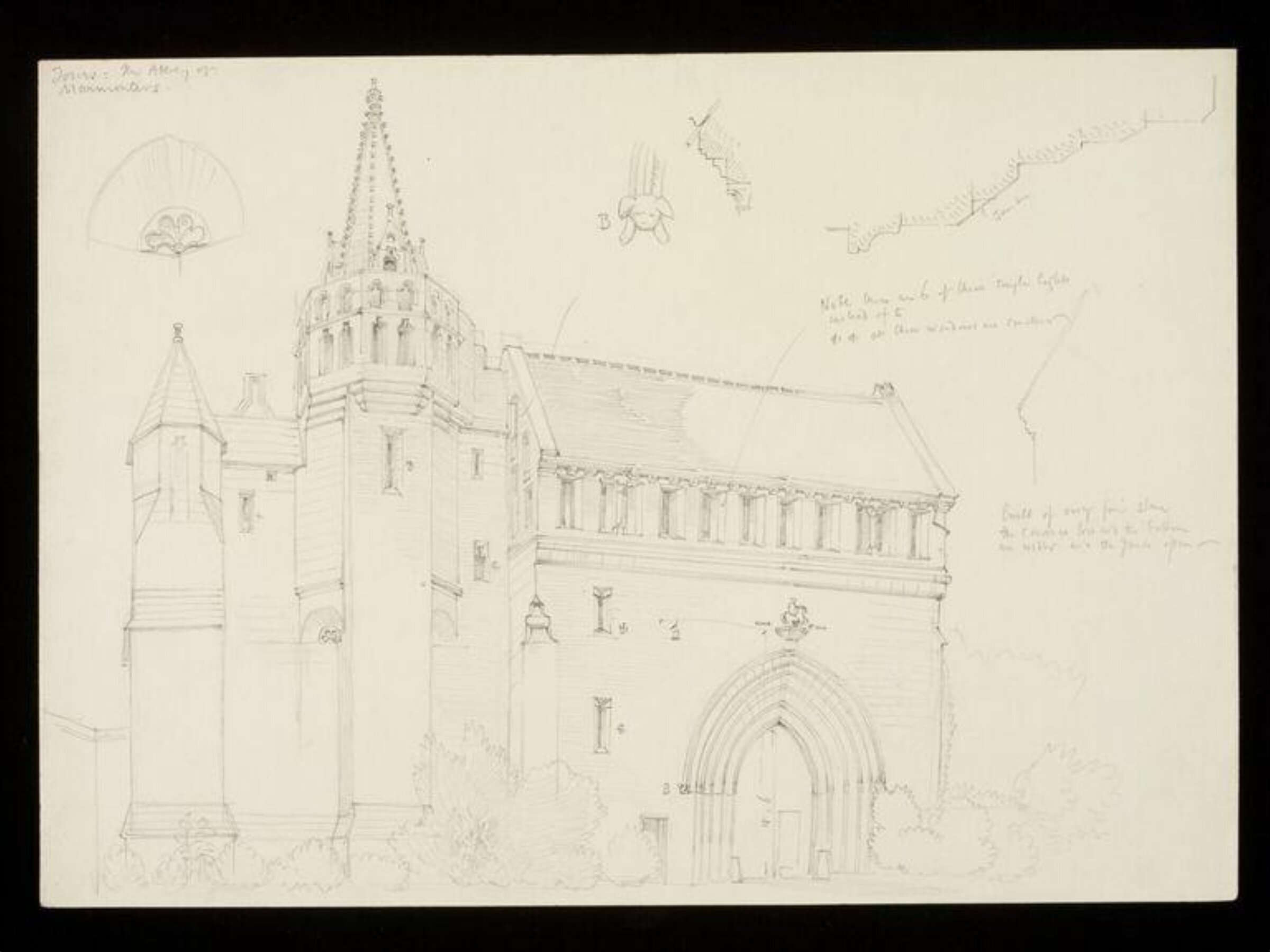 Drawing, W. R. Lethaby, late 19th-early 20th century