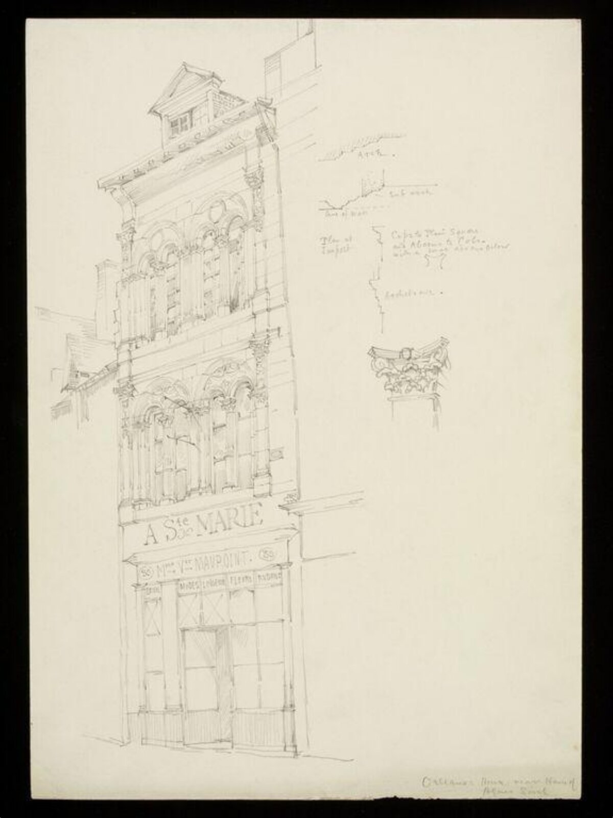 Drawing, W. R. Lethaby, late 19th-early 20th century
