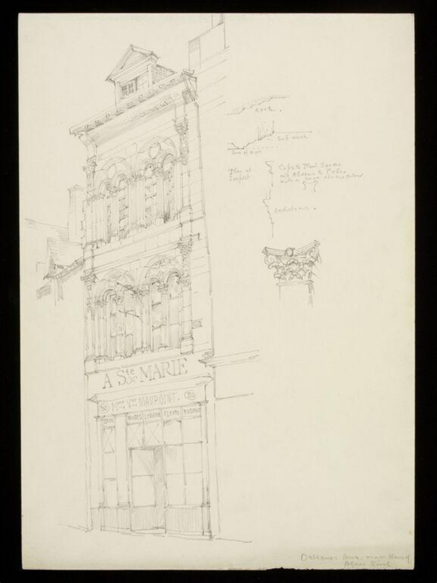 Drawing, W. R. Lethaby, late 19th-early 20th century