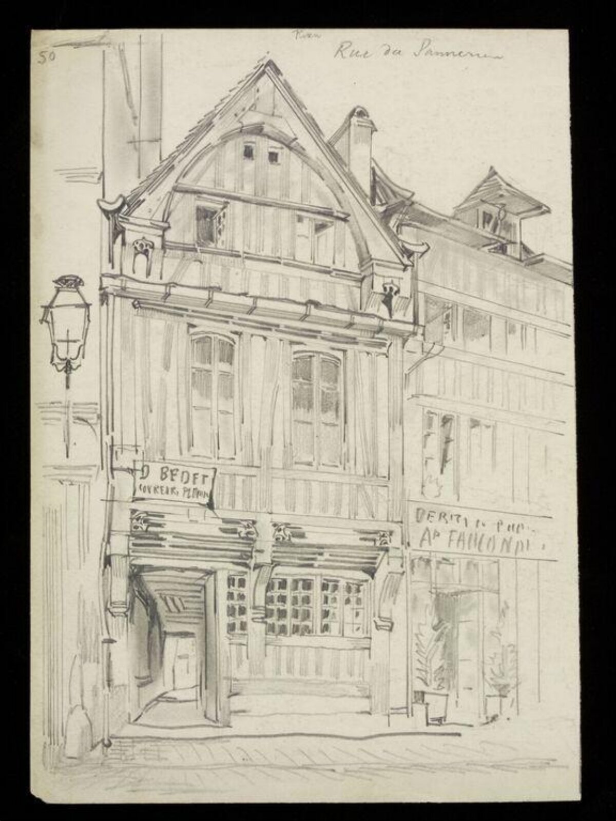 Drawing, W. R. Lethaby, late 19th-early 20th century