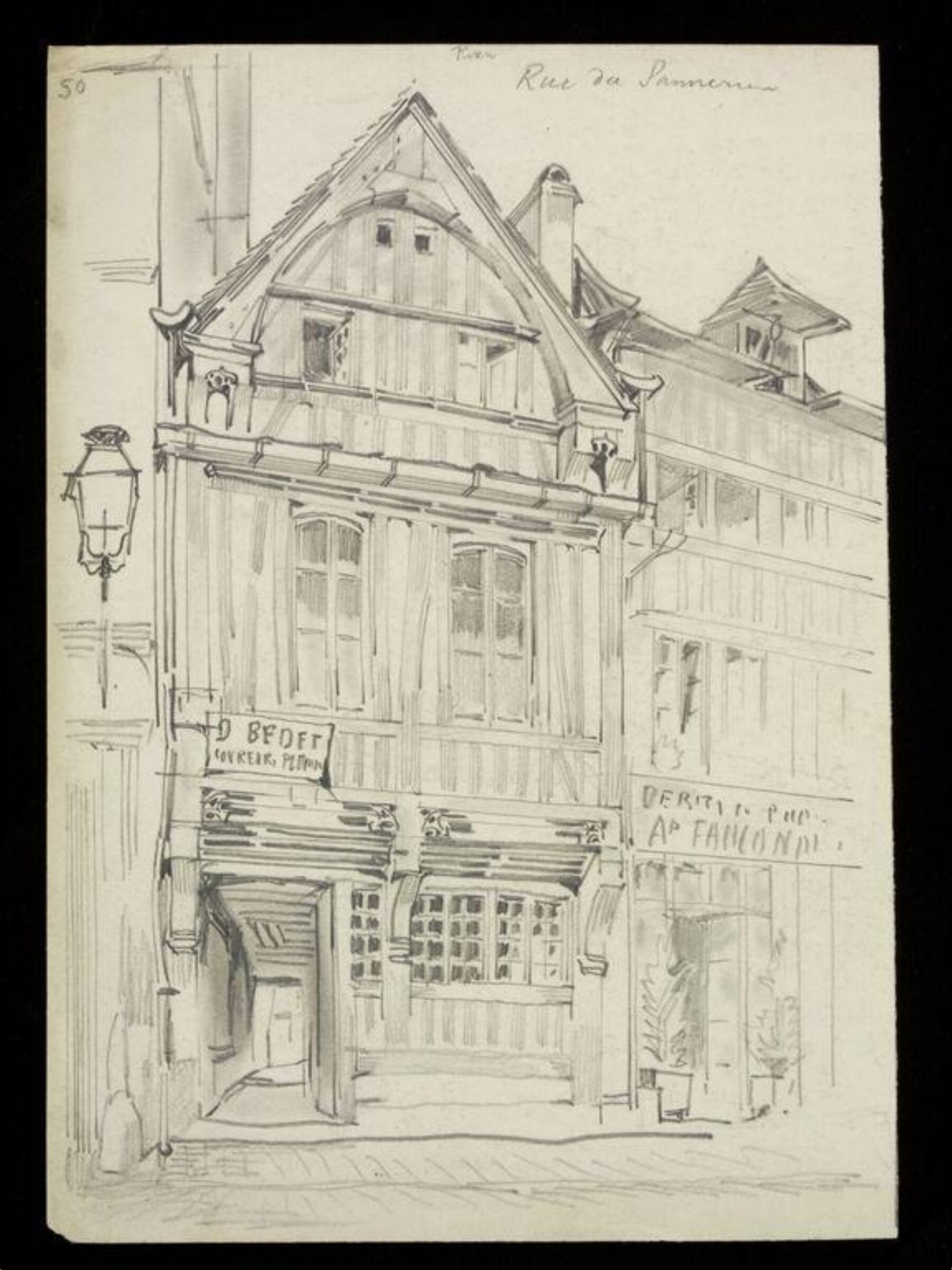Drawing, W. R. Lethaby, late 19th-early 20th century