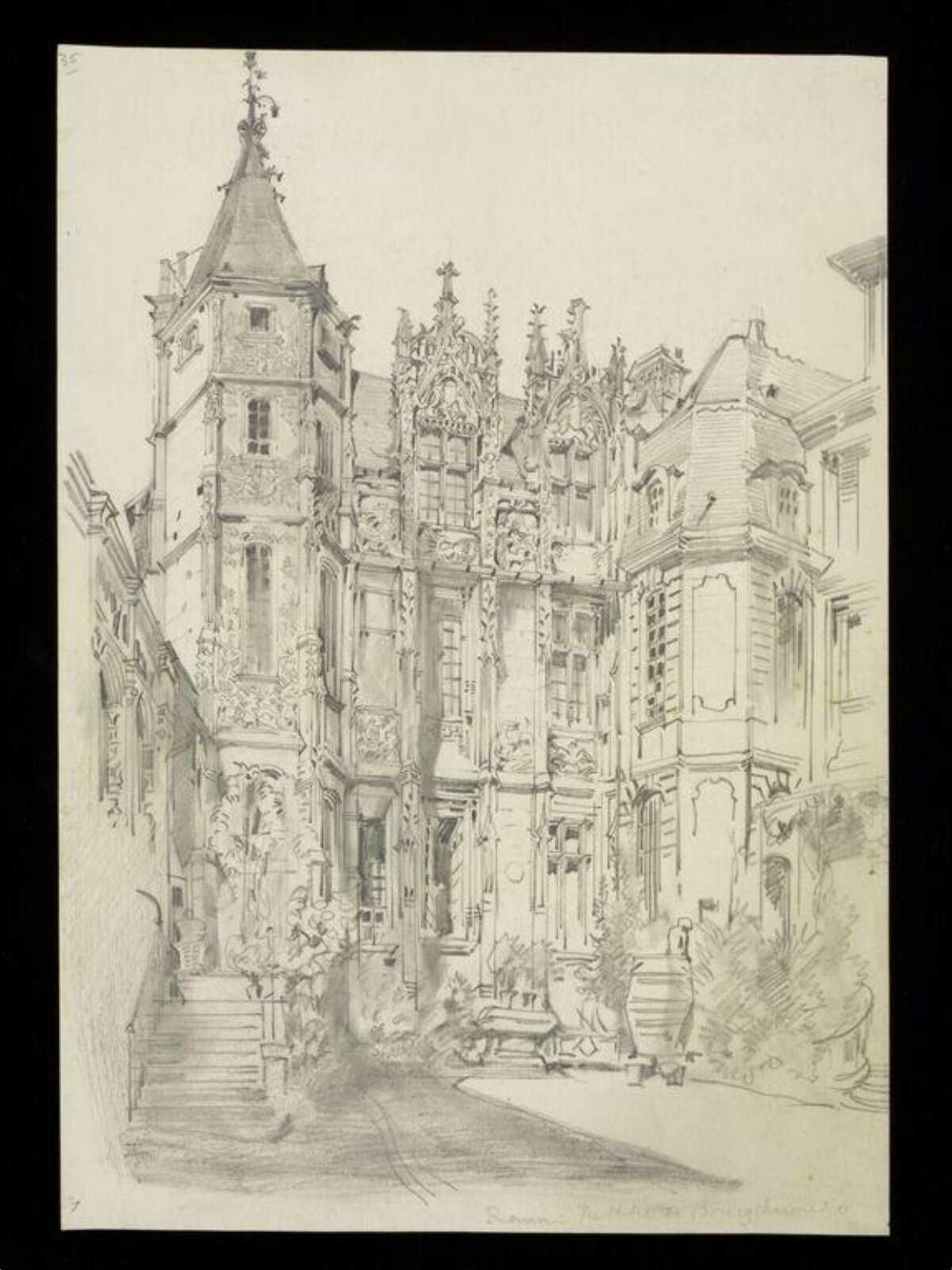 Drawing, W. R. Lethaby, late 19th-early 20th century