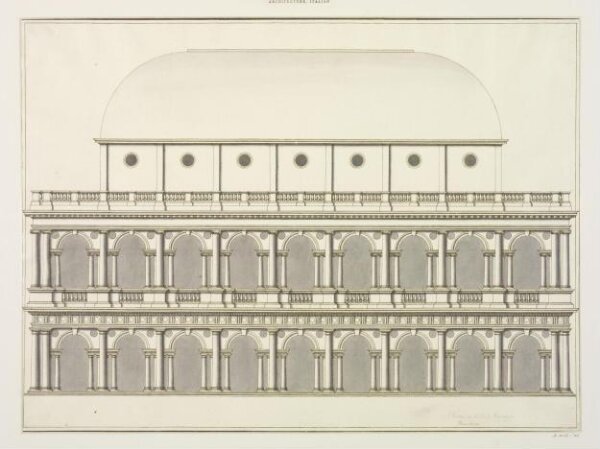 Elevation of the Palazzo della Ragione (Basilica Palladiana), Vicenza ...