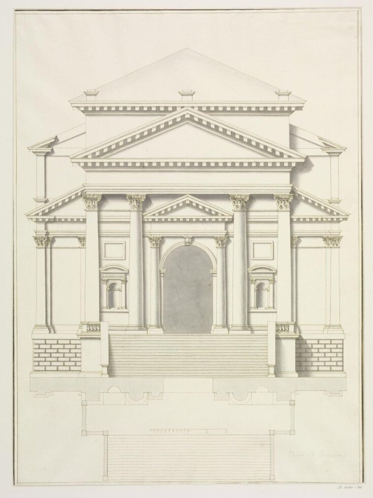 Elevation of the Church of the Redentore, Venice top image