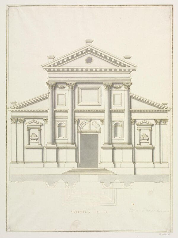 Elevation of the Church of San Giorgio Maggiore, Venice | Unknown ...