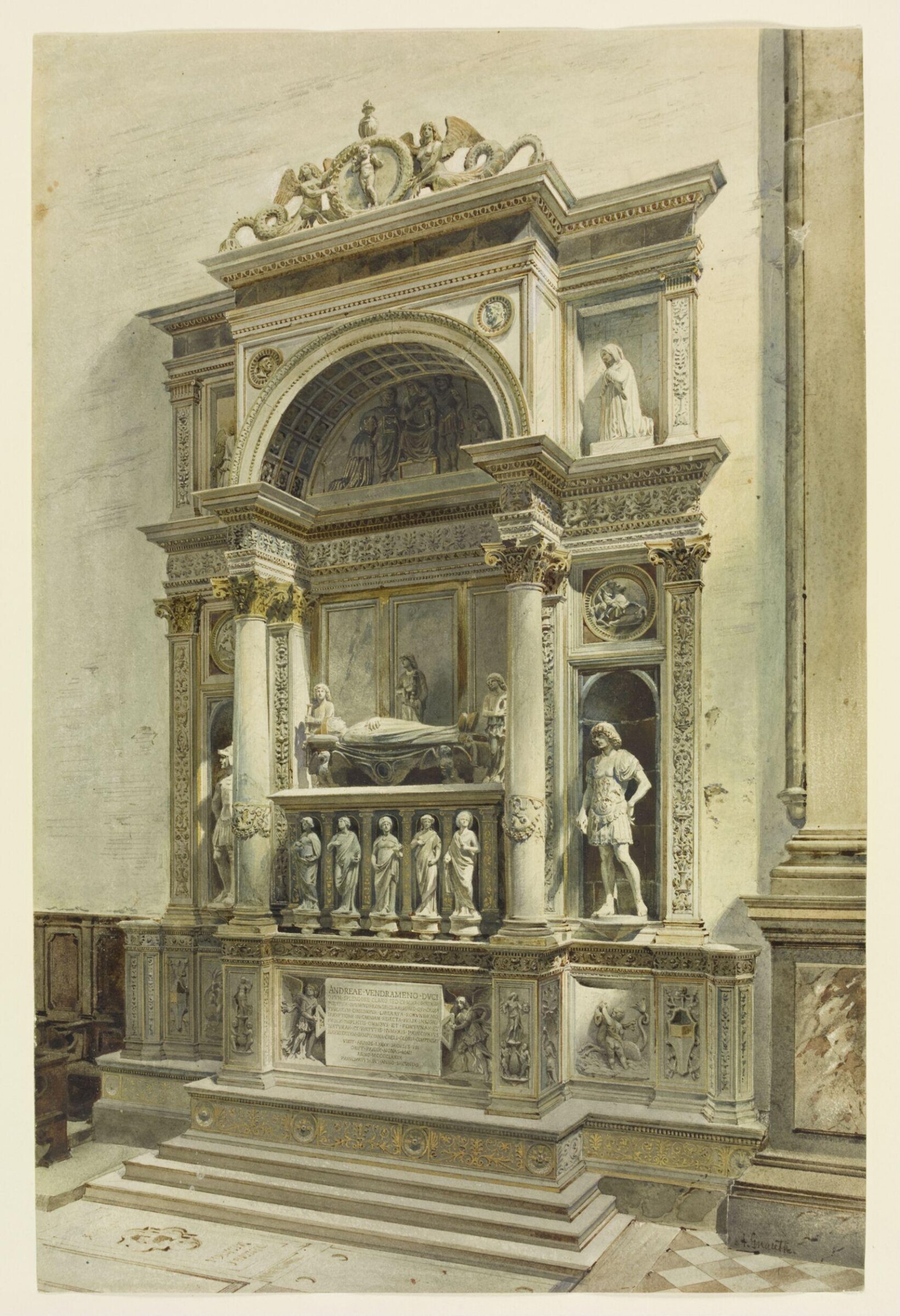 Monument to the Doge Andrea Vendramin, Adolf Gnauth, 1867