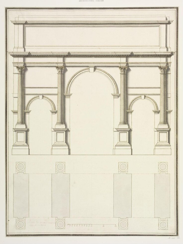 Elevation and plan of the Arch of Septimius Severus, Rome top image