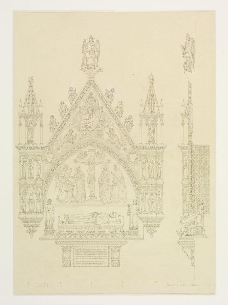 Plan and elevation of the Monument to Doge Michiel  Morosini (1382) in the Church of SS Giovanni e Paolo,  Venice. top image