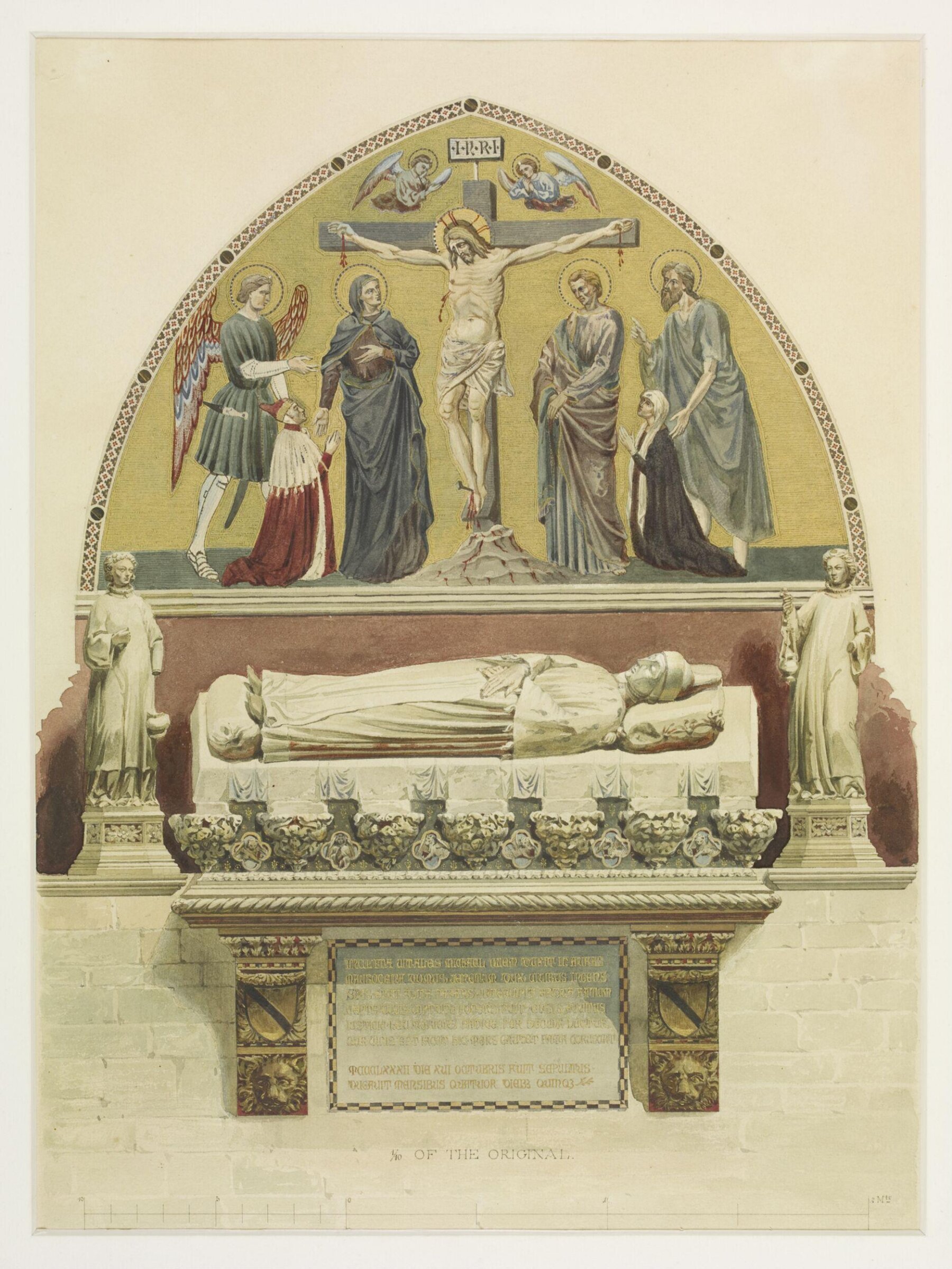 Monument to Doge Michiel Morosini (1382) in the Church of SS Giovanni e Paolo, Venice., Adolf Gnauth, 1860-1884