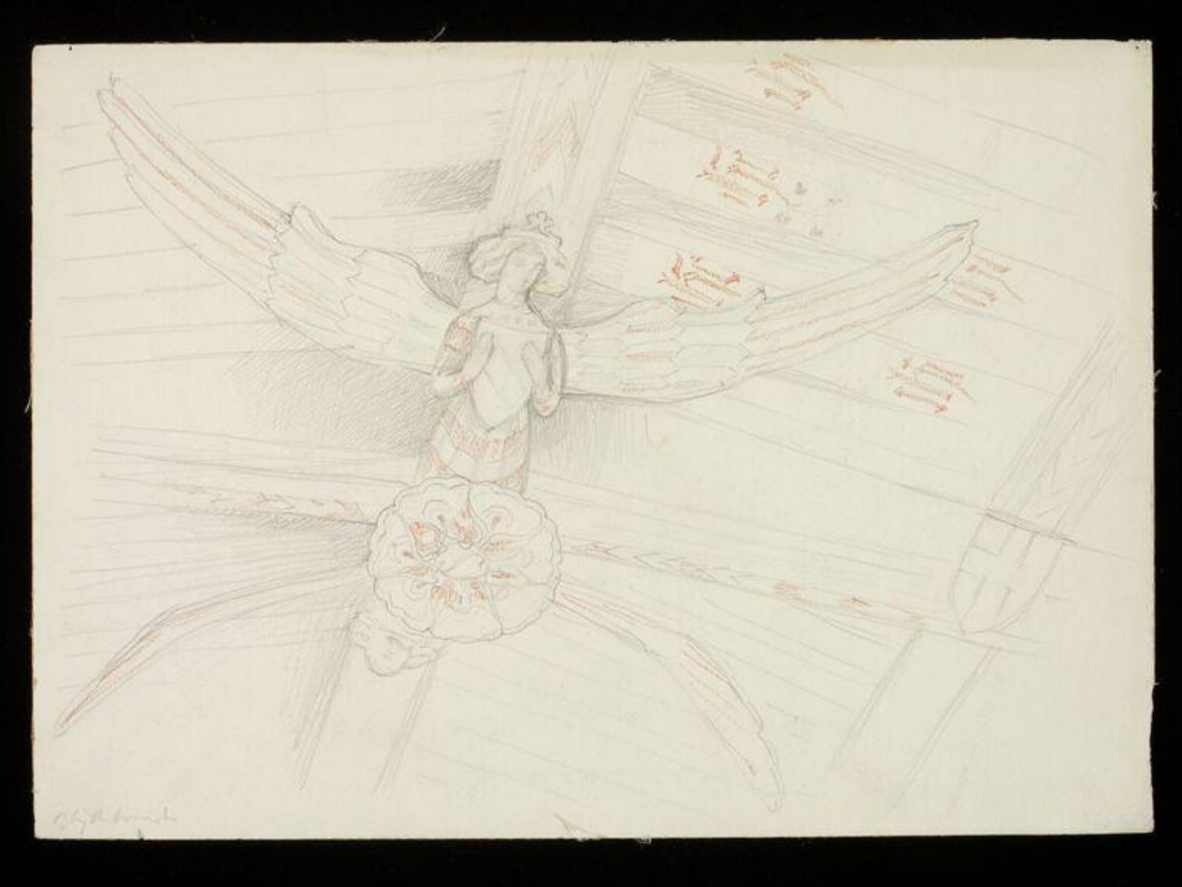 Drawing, W. R. Lethaby, late 19th-early 20th century
