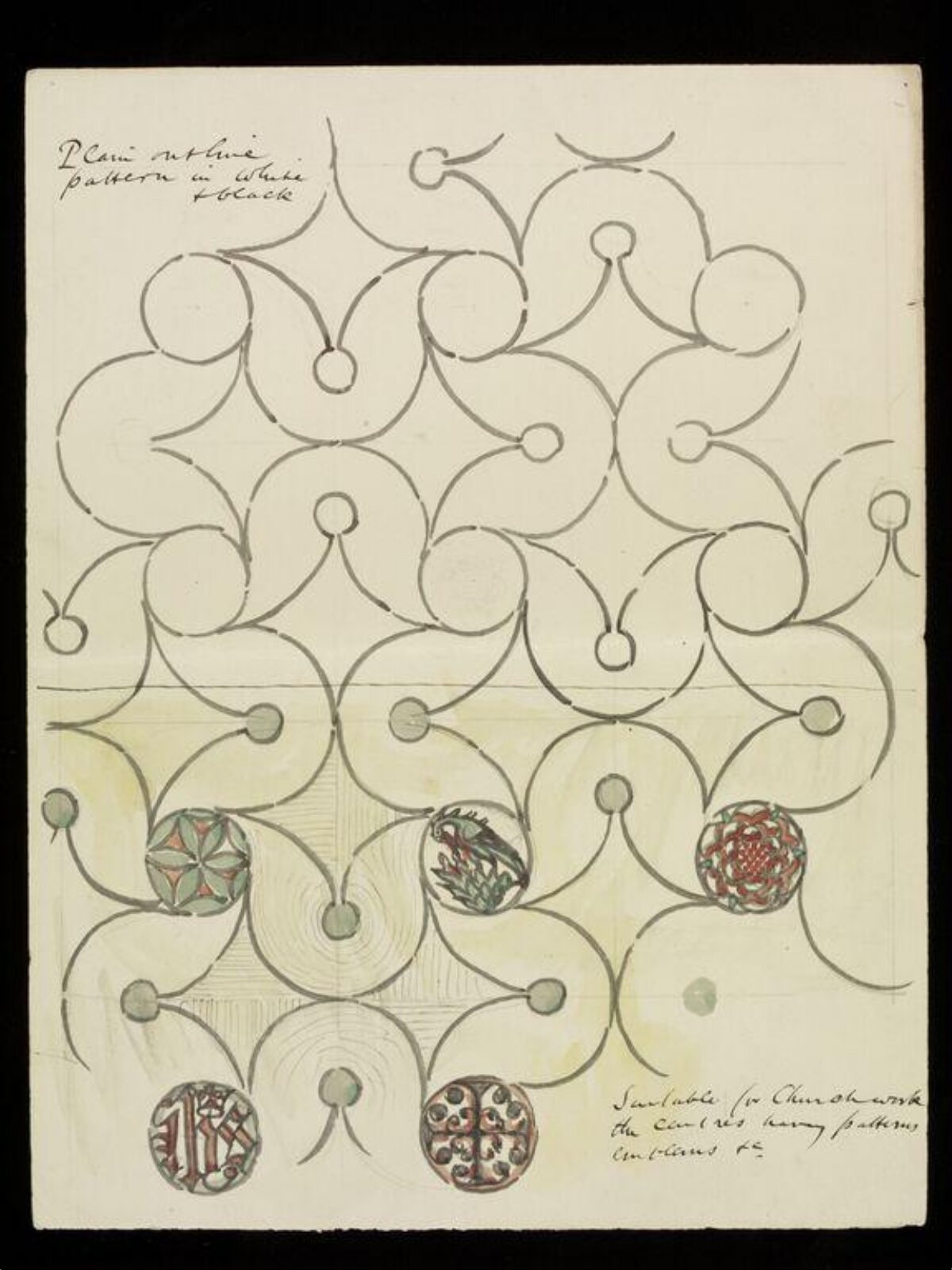 Drawing, W. R. Lethaby, late 19th-early 20th century