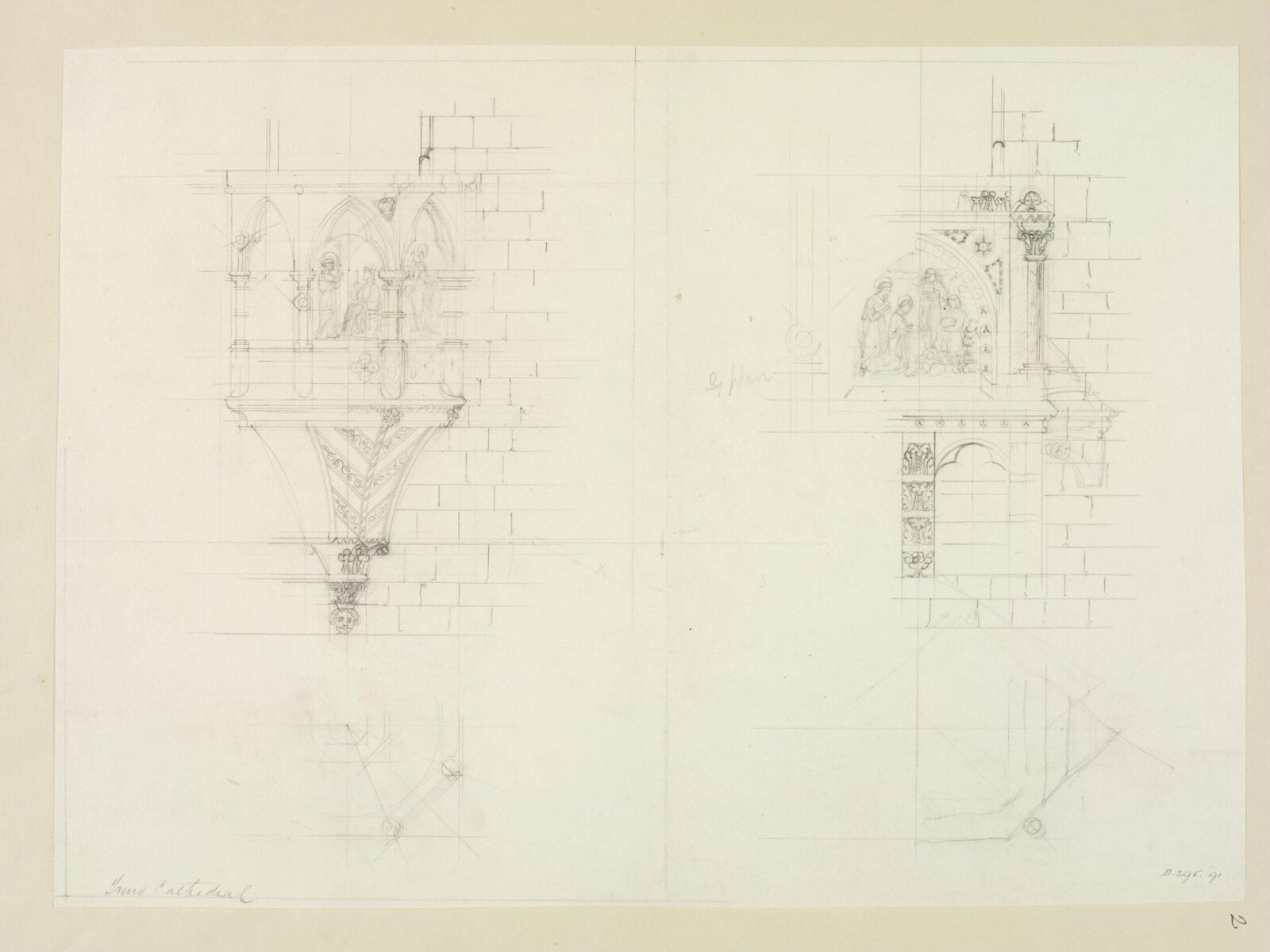 Drawing, William Burges, ca. 1878