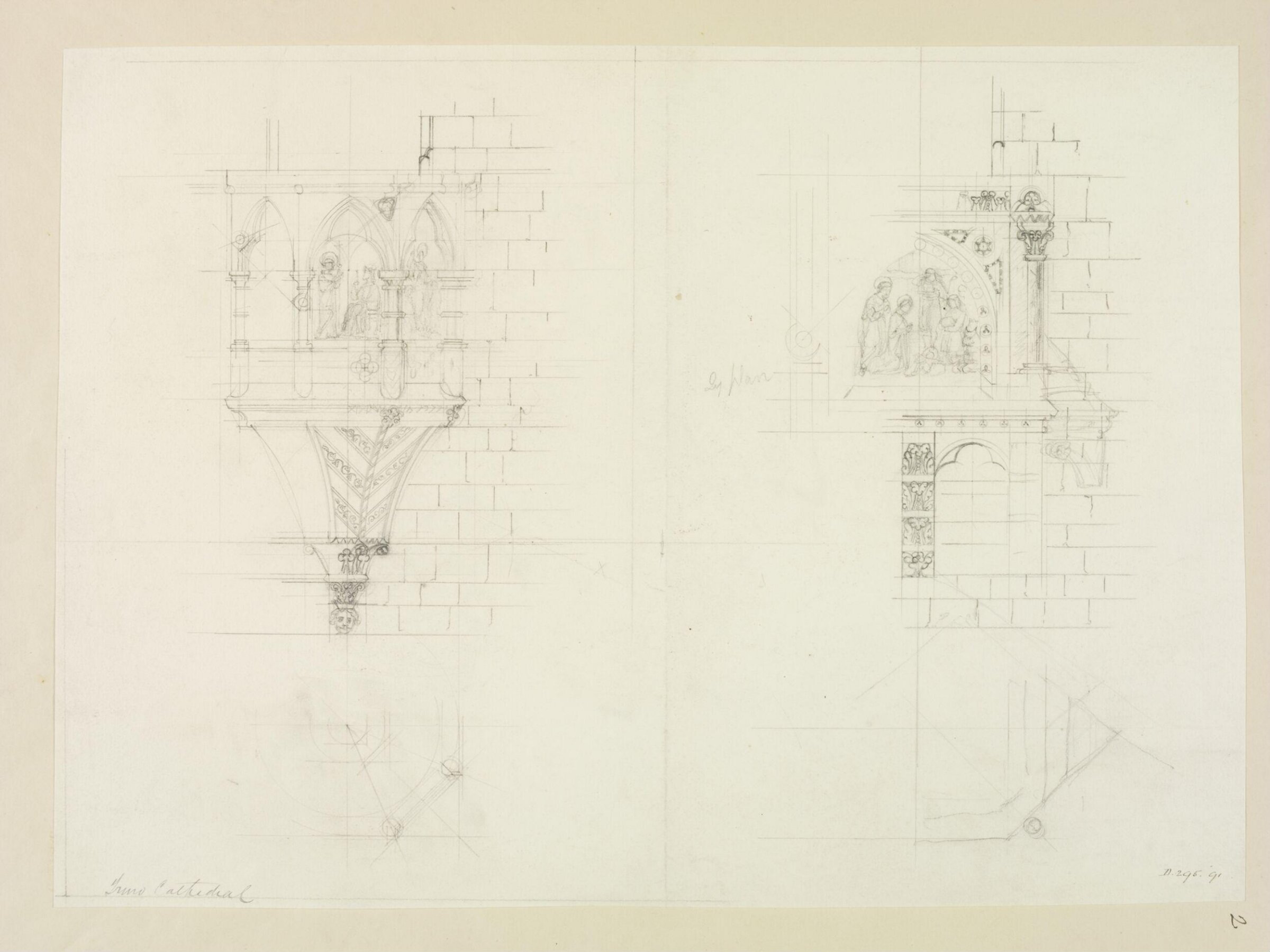 Drawing, William Burges, ca. 1878