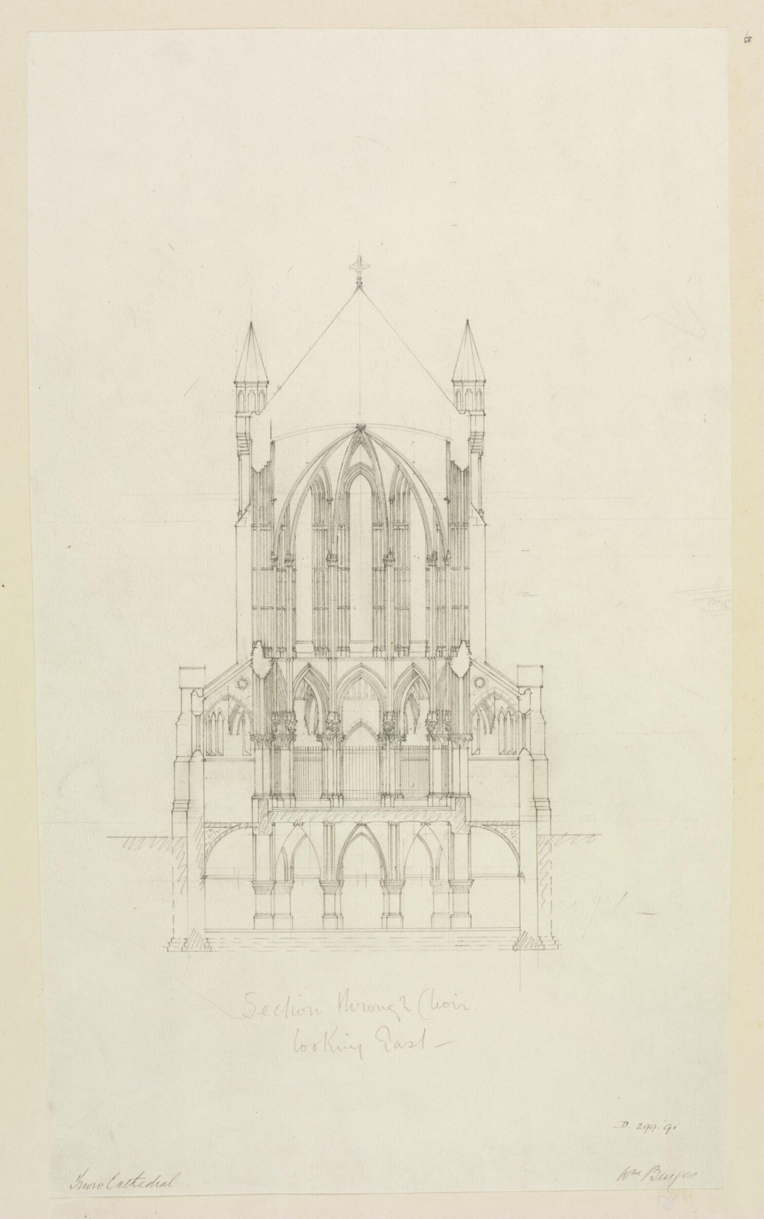 Drawing, William Burges, ca. 1878