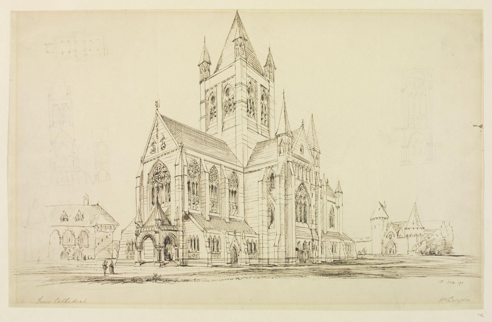 Drawing, William Burges, ca. 1878