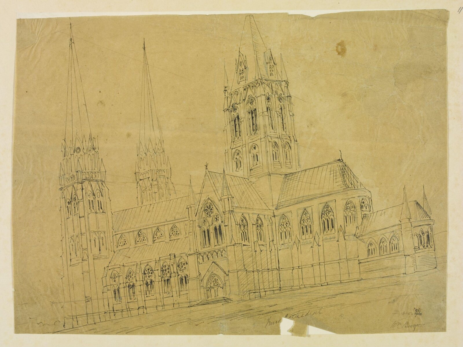 Drawing, William Burges, ca. 1878