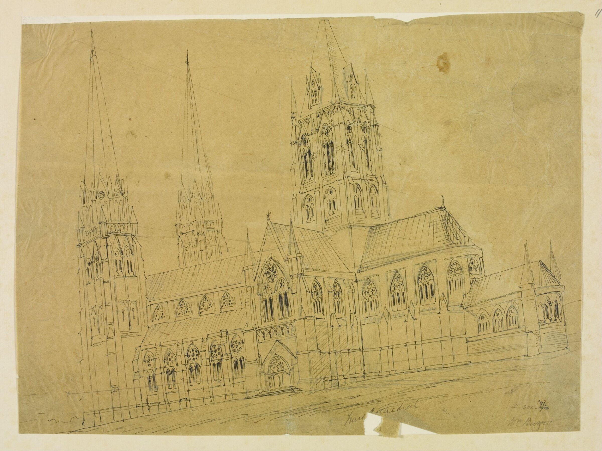Drawing, William Burges, ca. 1878