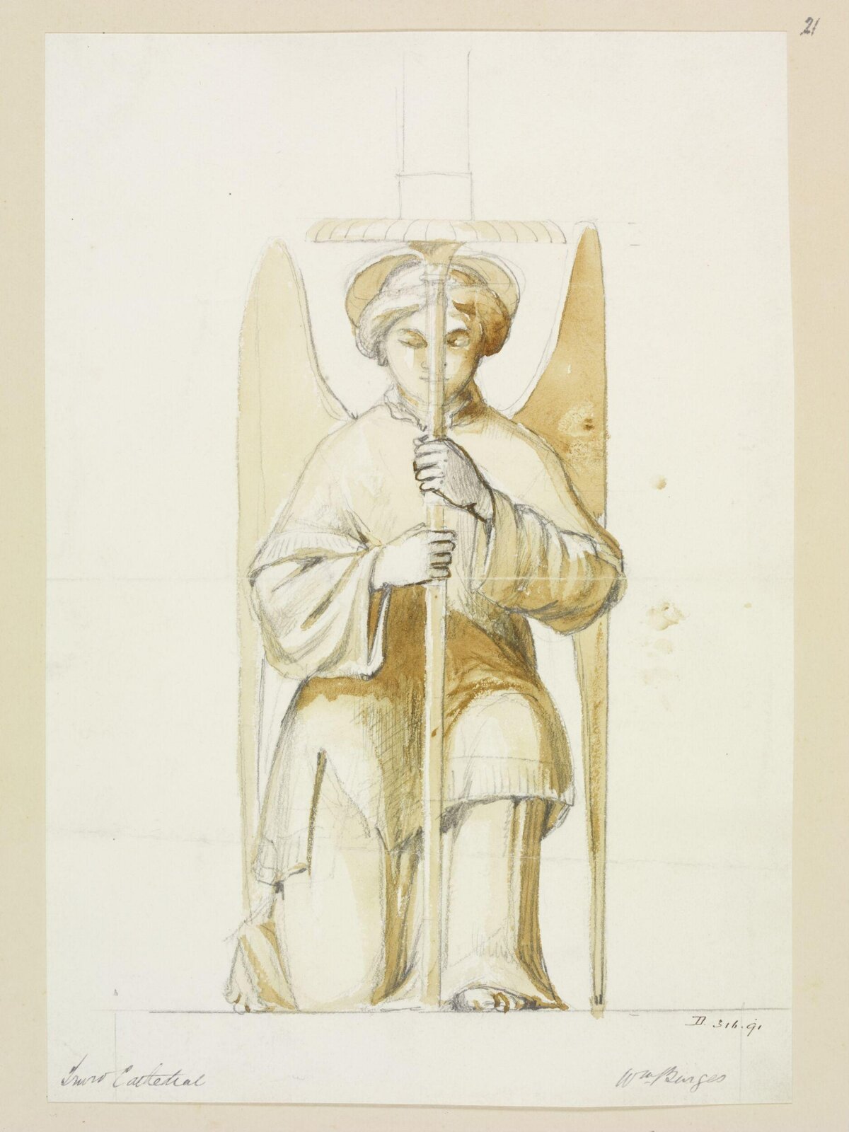 Drawing, William Burges, ca. 1878