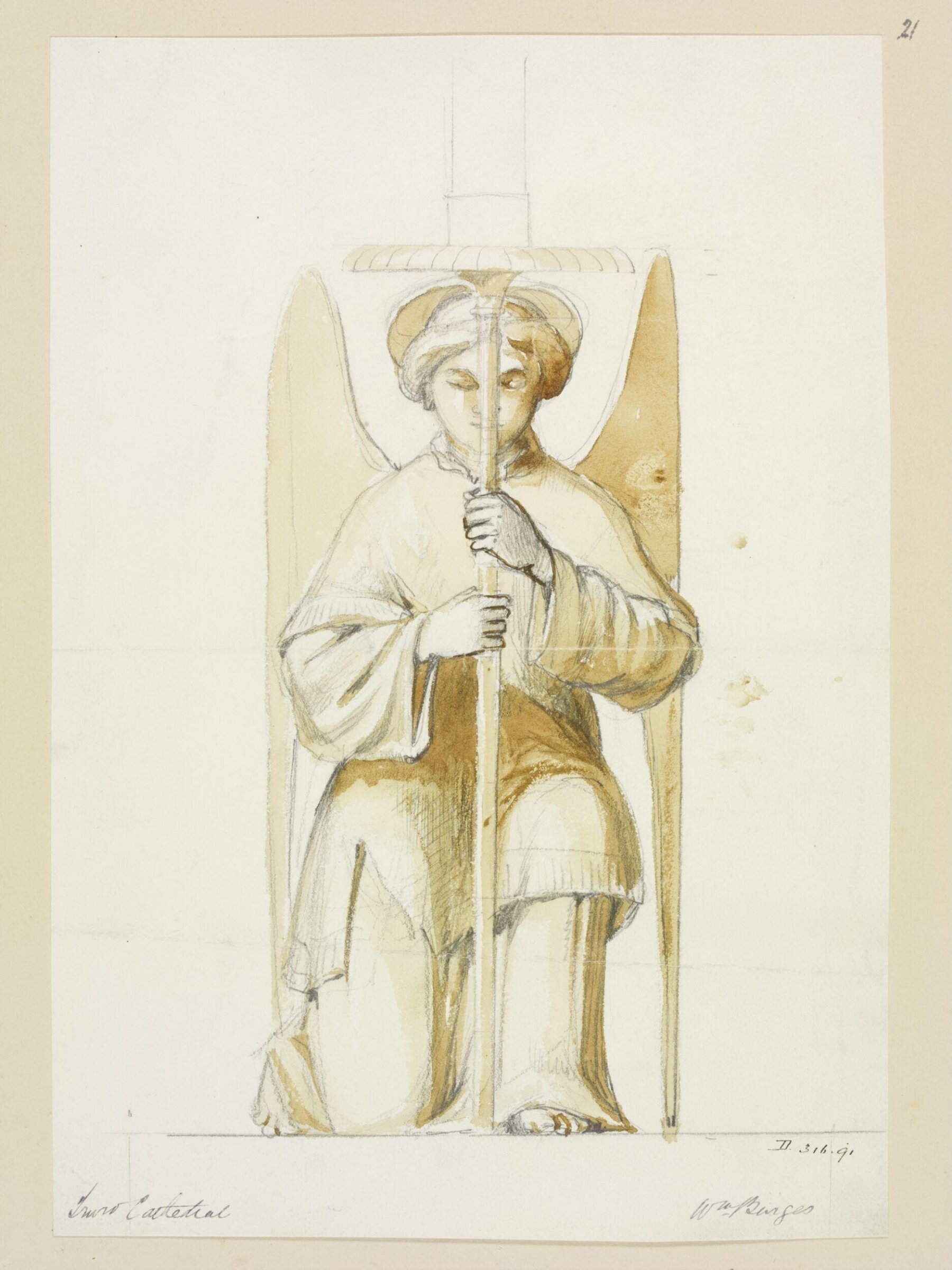 Drawing, William Burges, ca. 1878