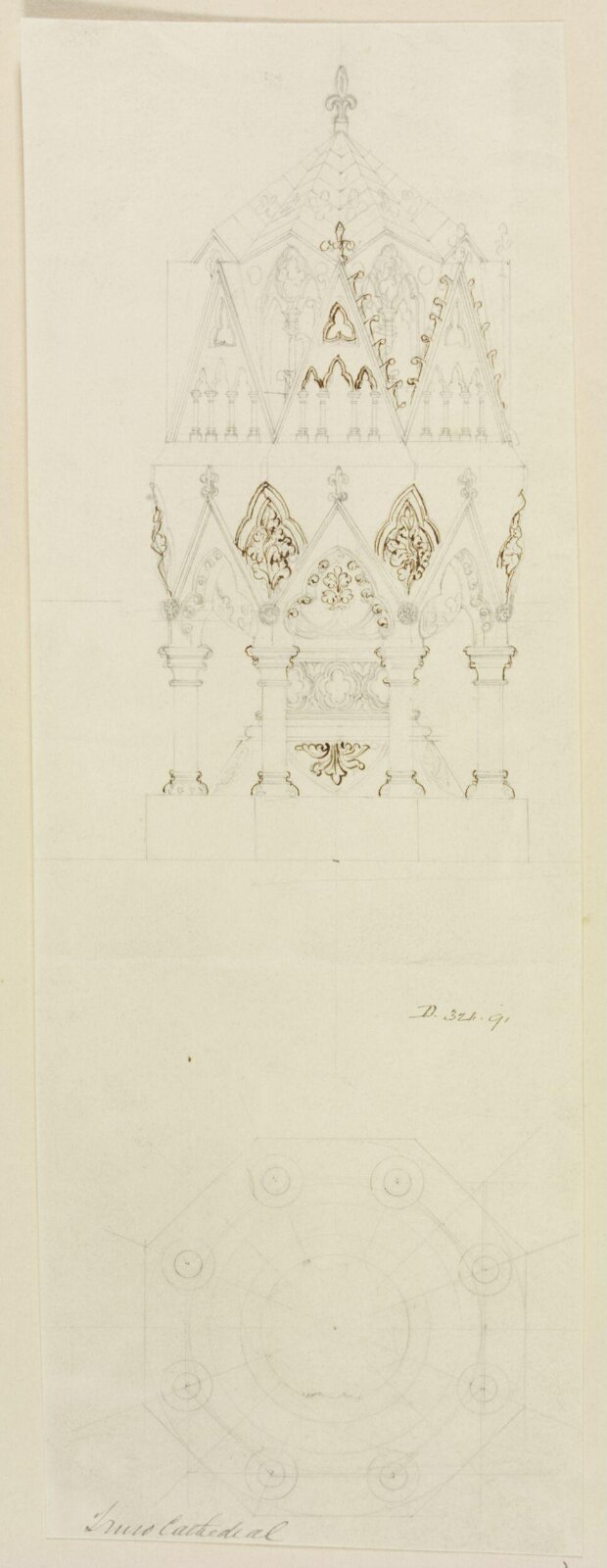 Drawing, William Burges, ca. 1878