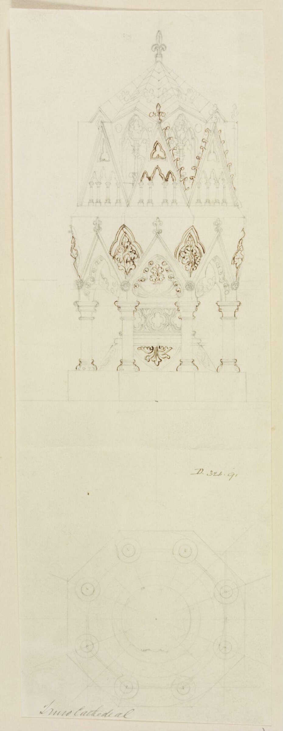Drawing, William Burges, ca. 1878