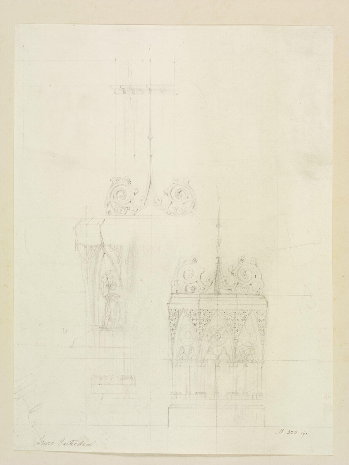Drawing, William Burges, ca. 1878