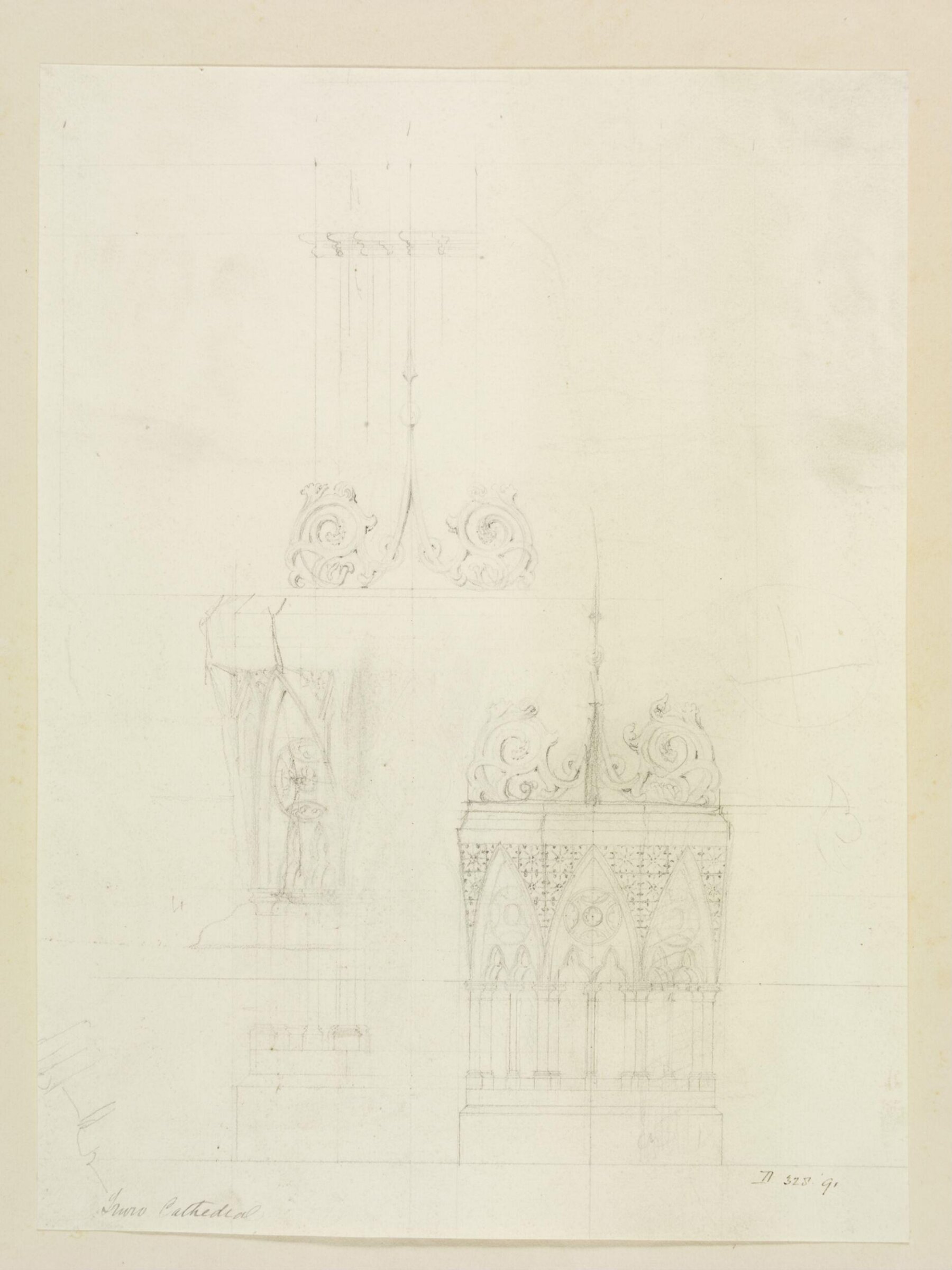 Drawing, William Burges, ca. 1878