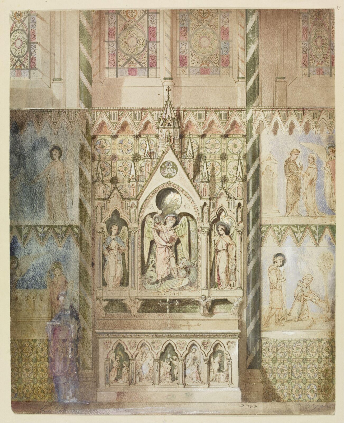 Drawing, William Burges, ca. 1878