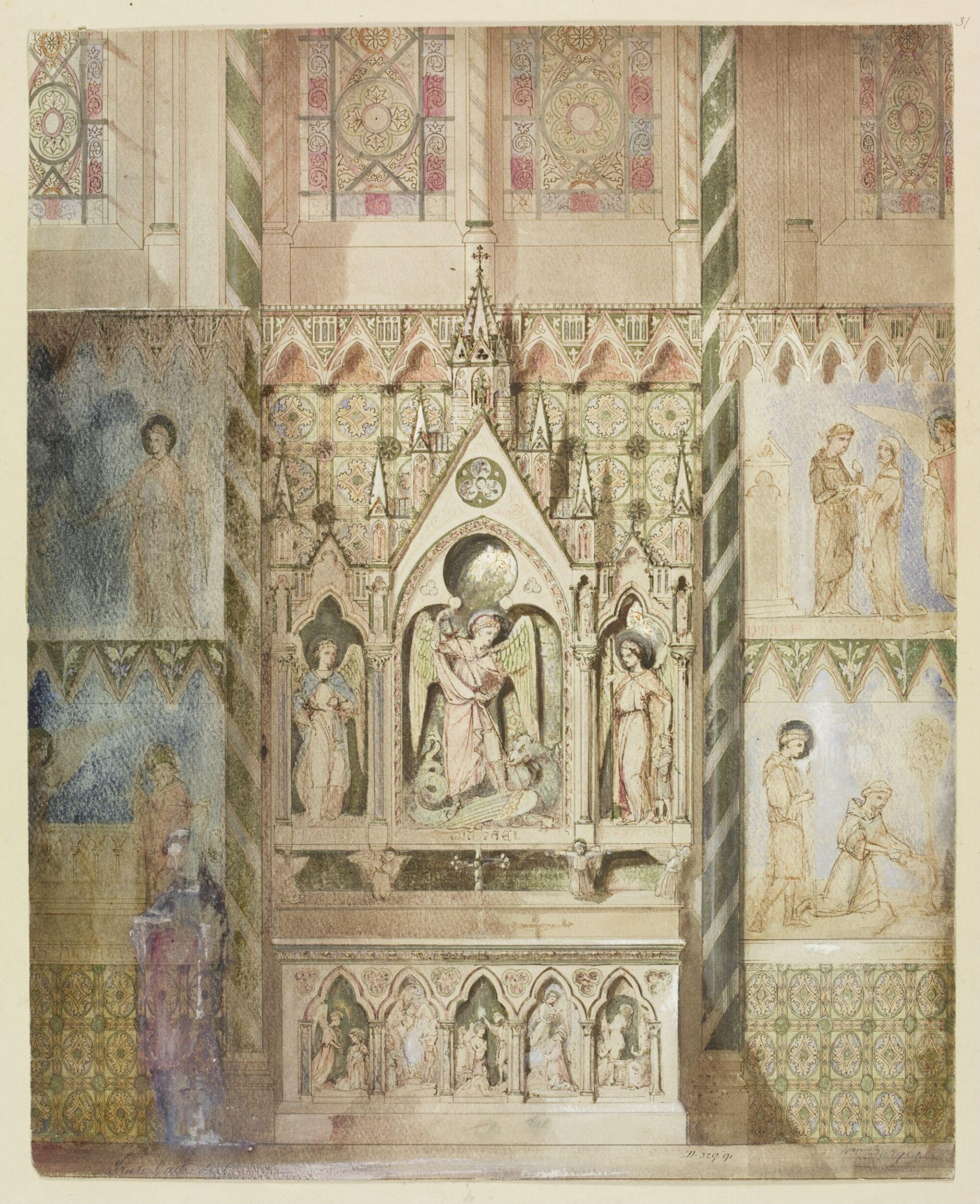 Drawing, William Burges, ca. 1878