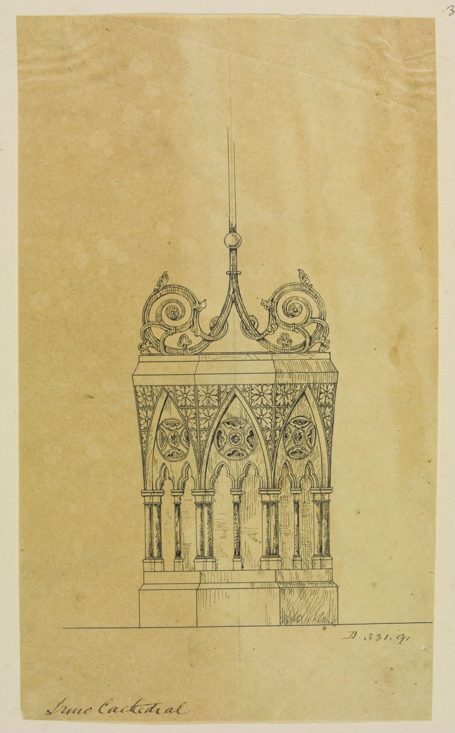 Drawing, William Burges, ca. 1878