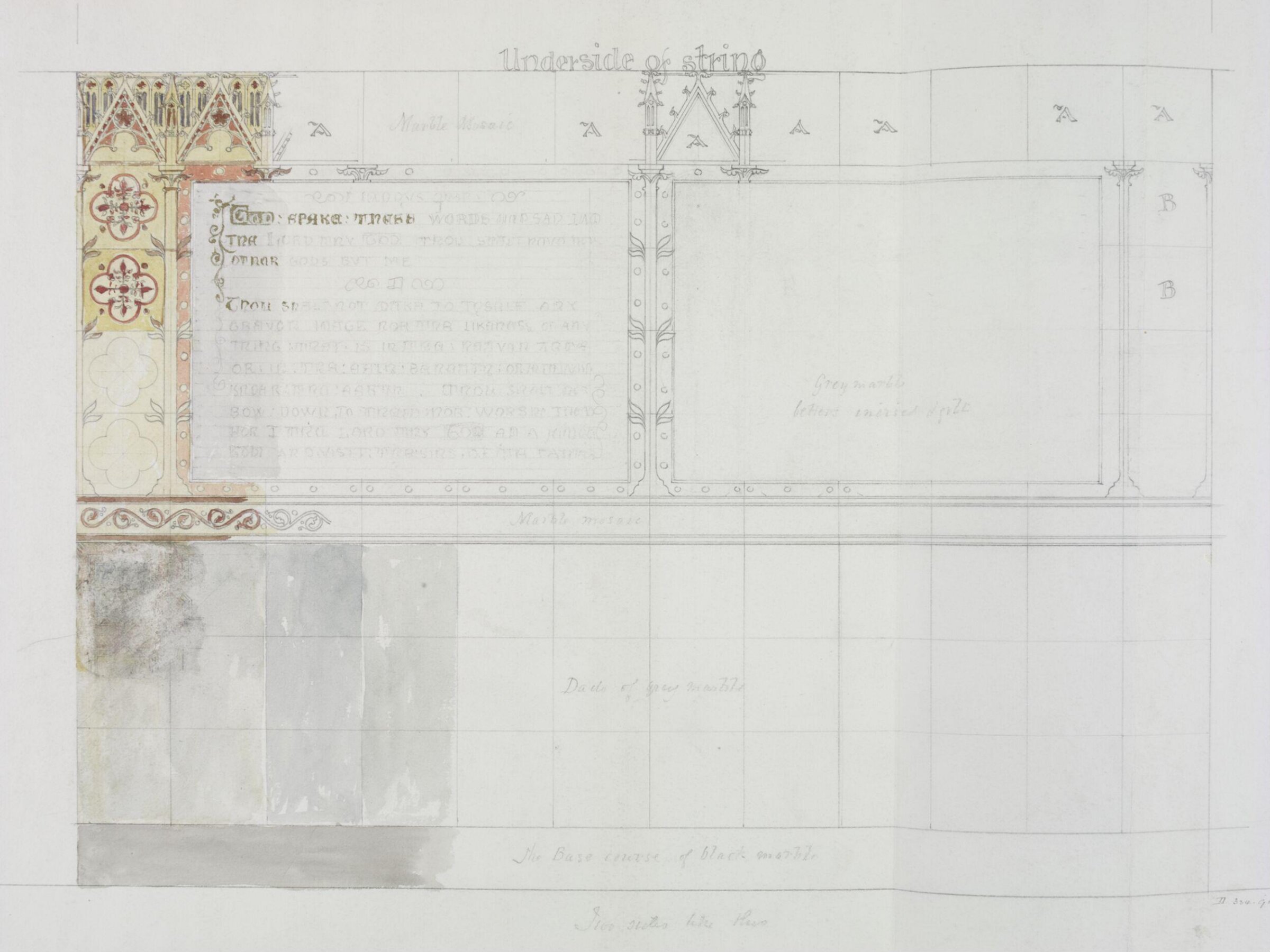 Drawing, William Burges, ca. 1871