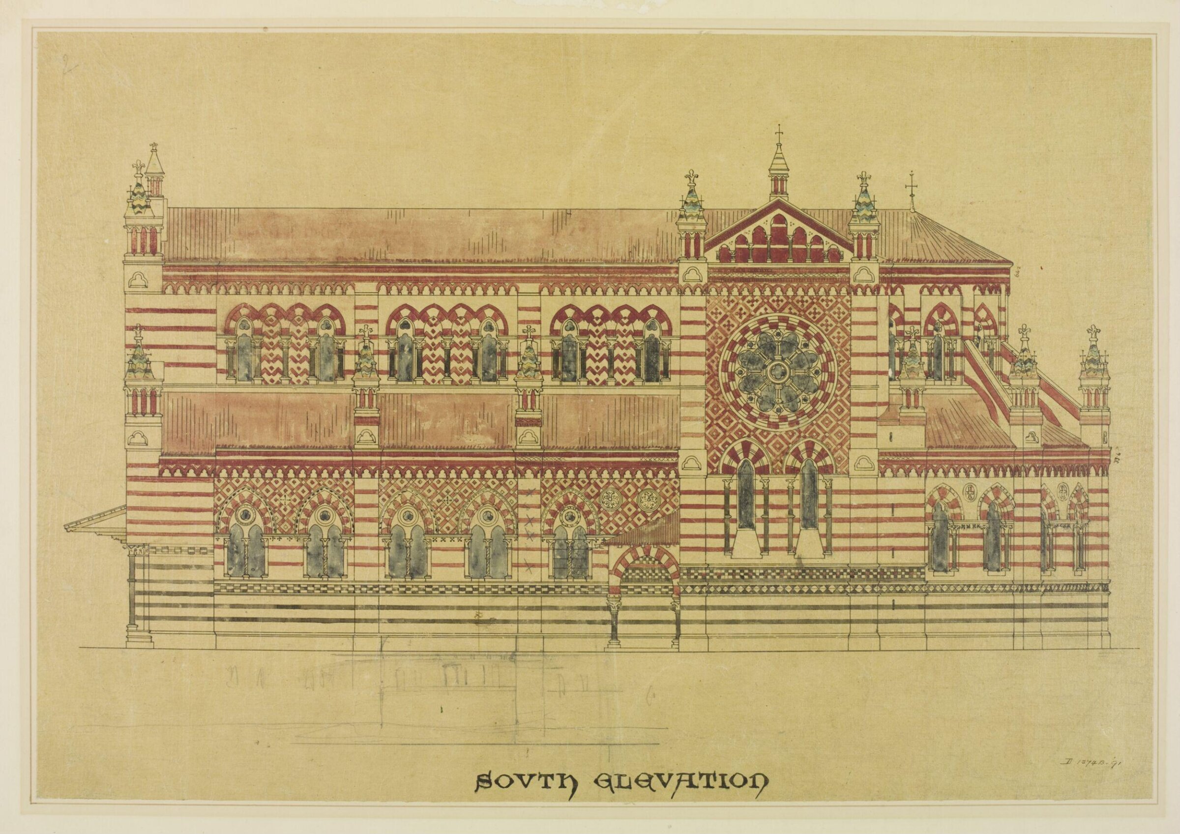Drawing, William Burges, ca. 1856