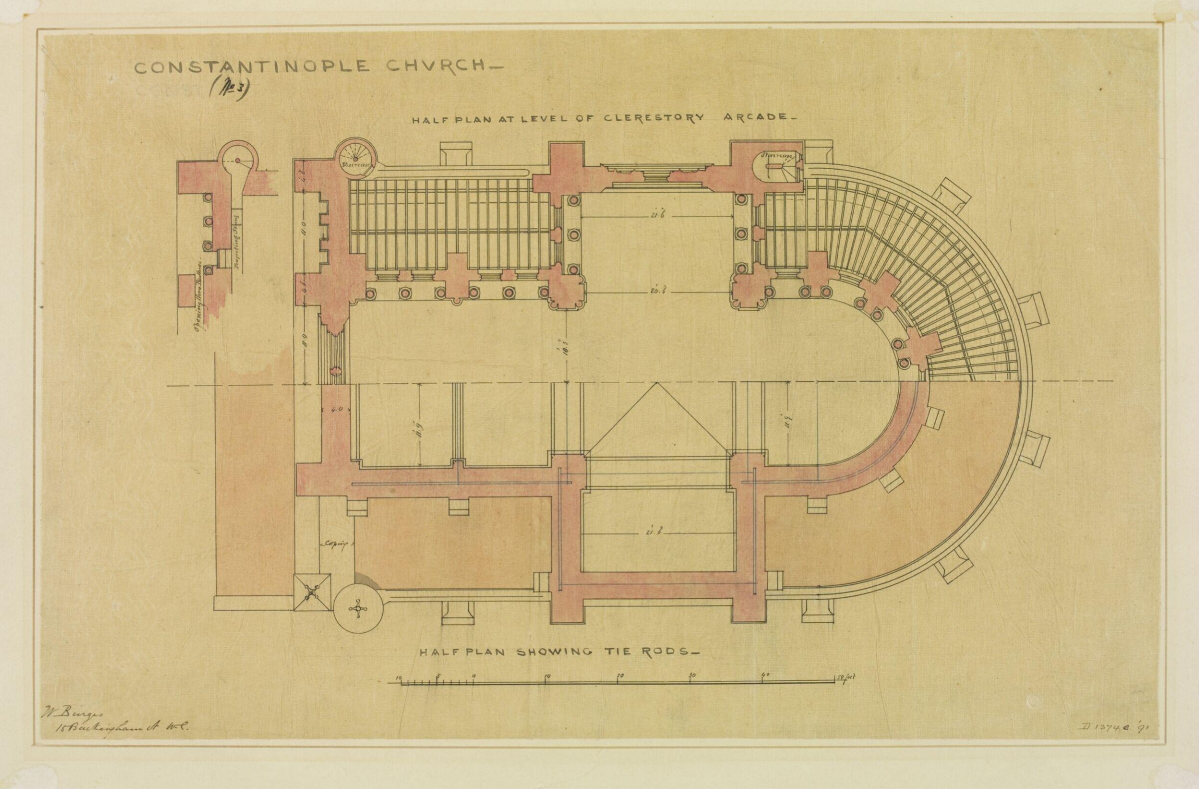 Drawing, William Burges, ca. 1856