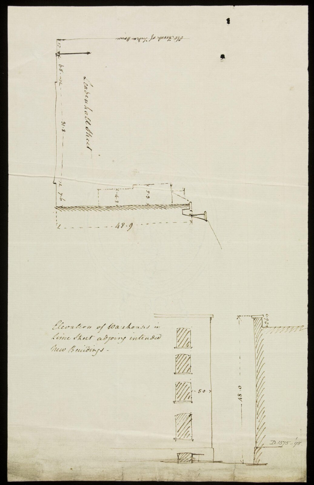 Drawing, Richard Jupp, 1797-98.