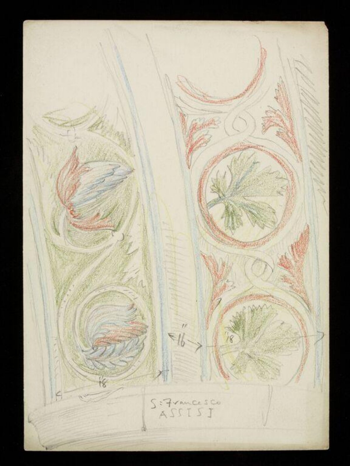 Drawing, W. R. Lethaby, late 19th-early 20th century