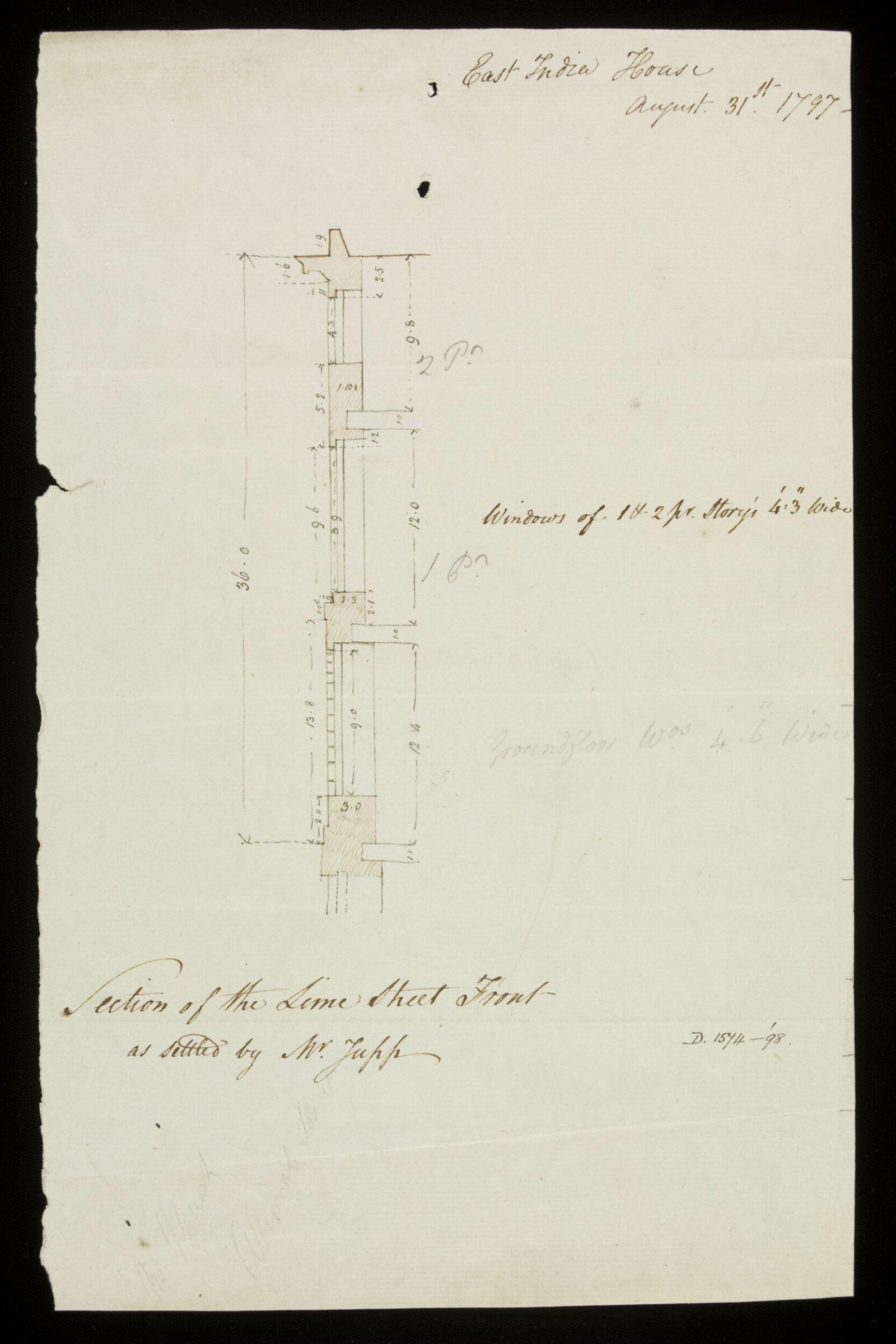 Drawing, Richard Jupp, August 31st 1797