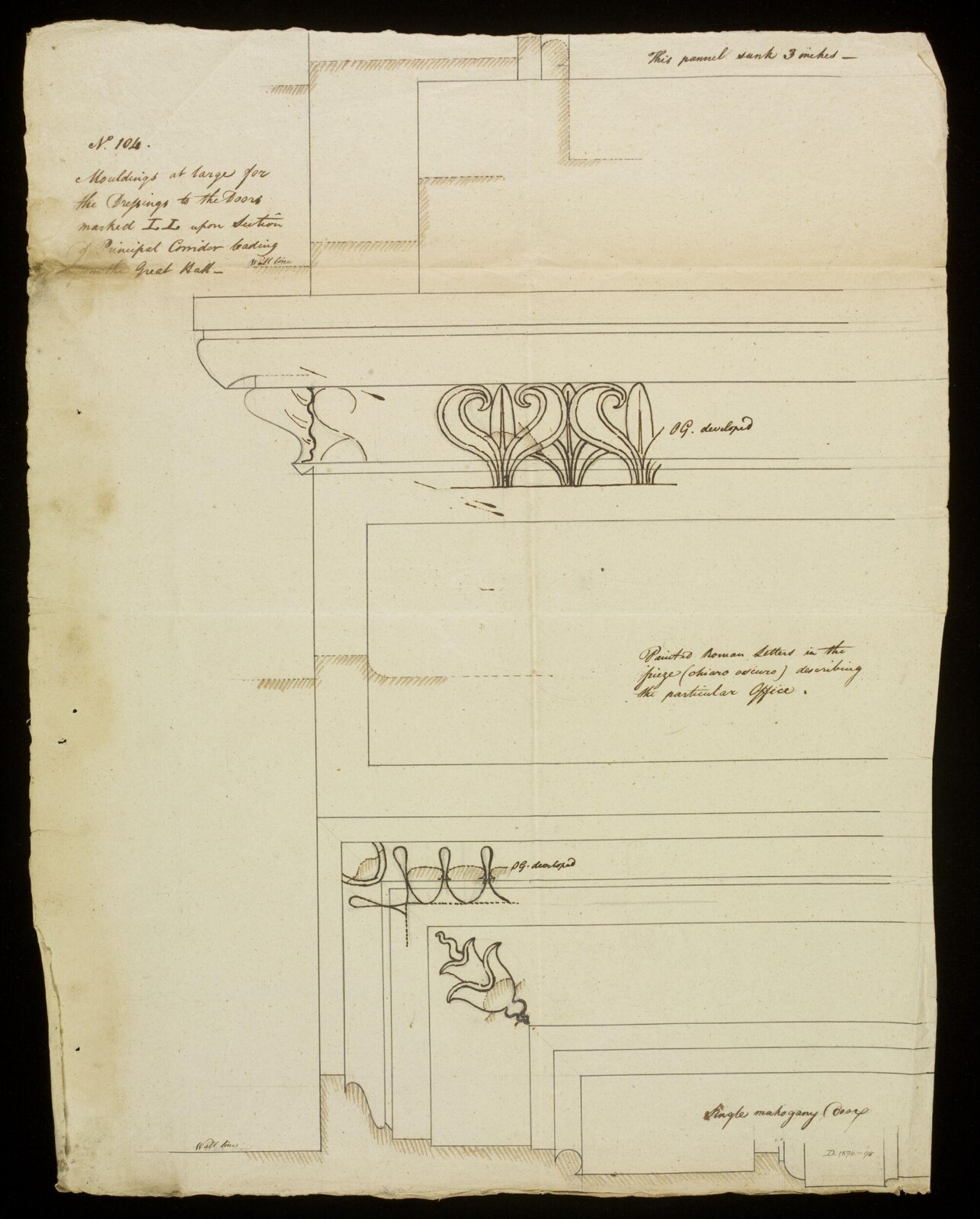 Drawing, Richard Jupp, 1797-98.