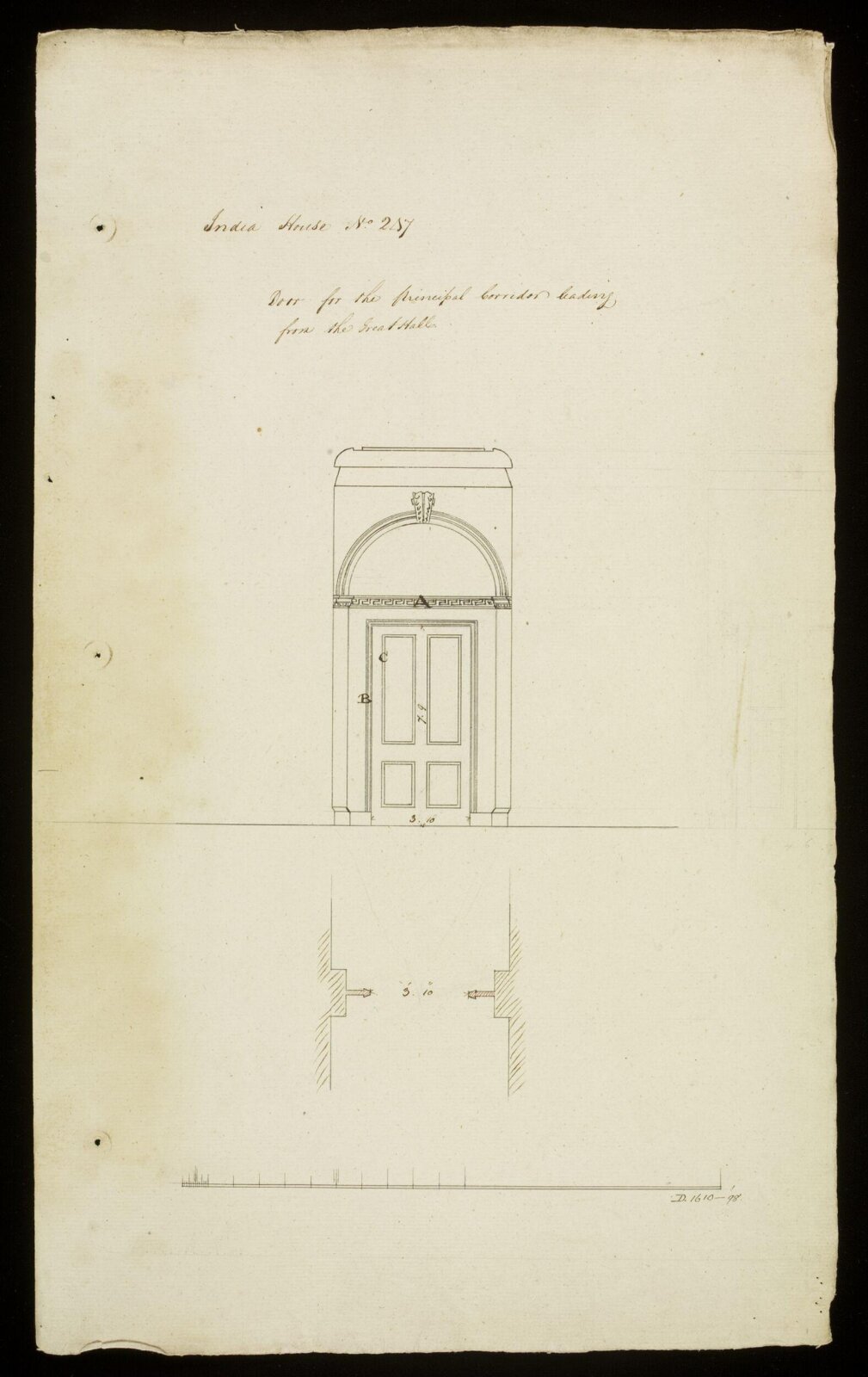 Drawing, Richard Jupp, 1797-98.
