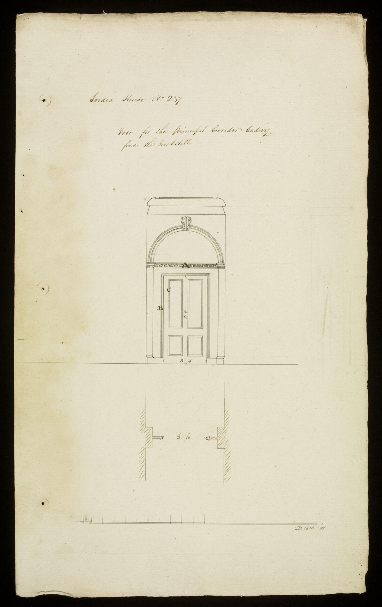 Drawing, Richard Jupp, 1797-98.