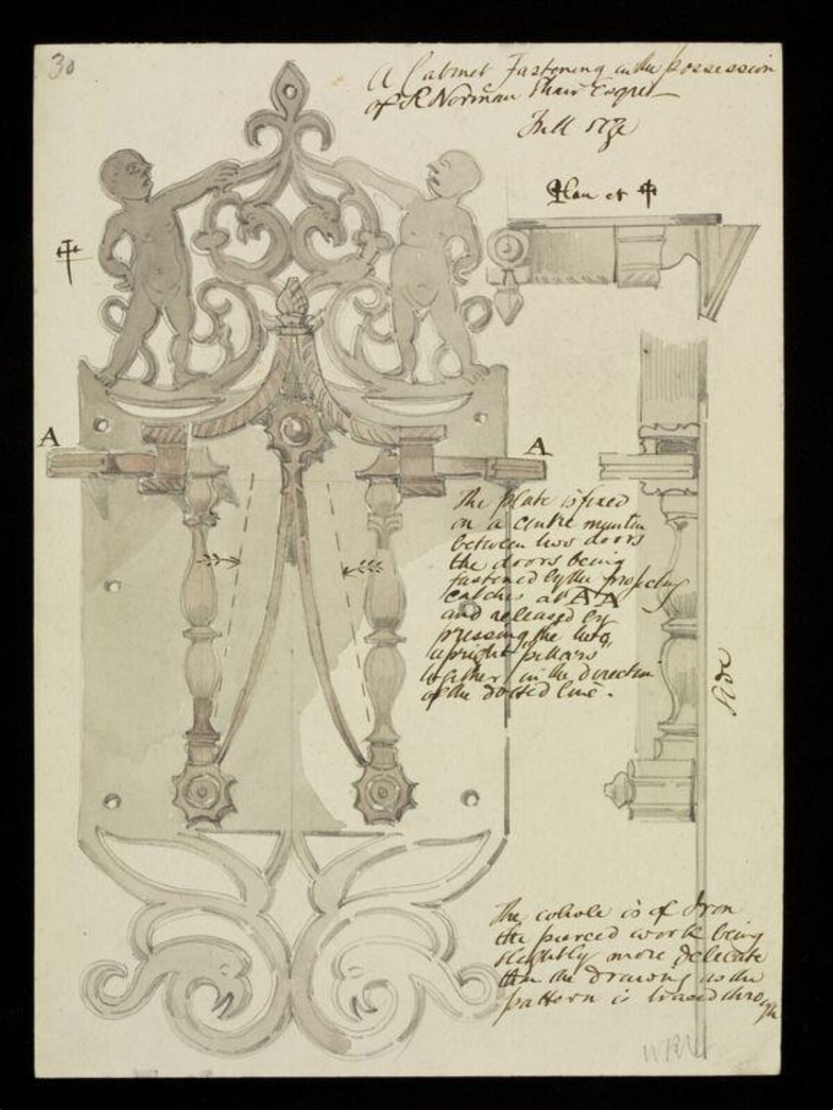 Drawing, W. R. Lethaby, late 19th-early 20th century