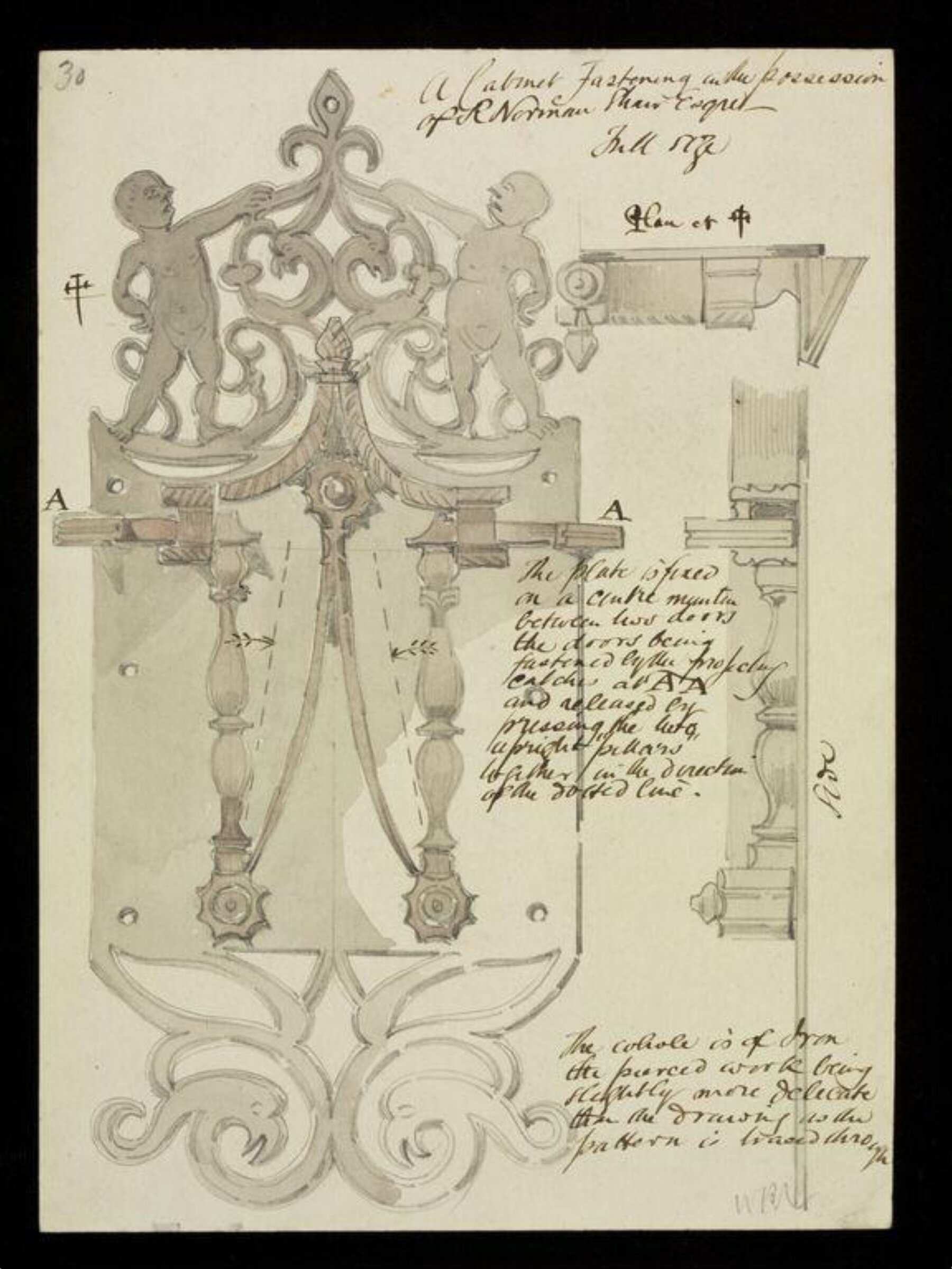 Drawing, W. R. Lethaby, late 19th-early 20th century