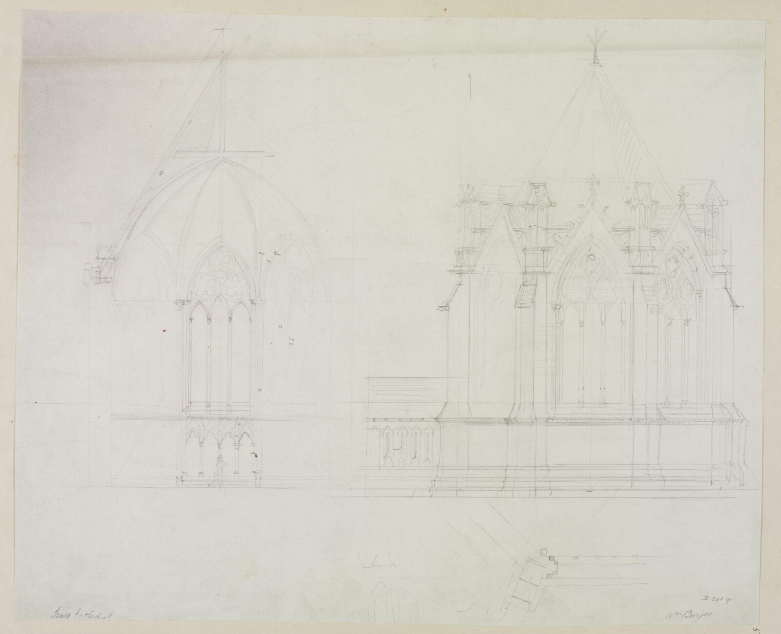Drawing, William Burges, ca. 1878