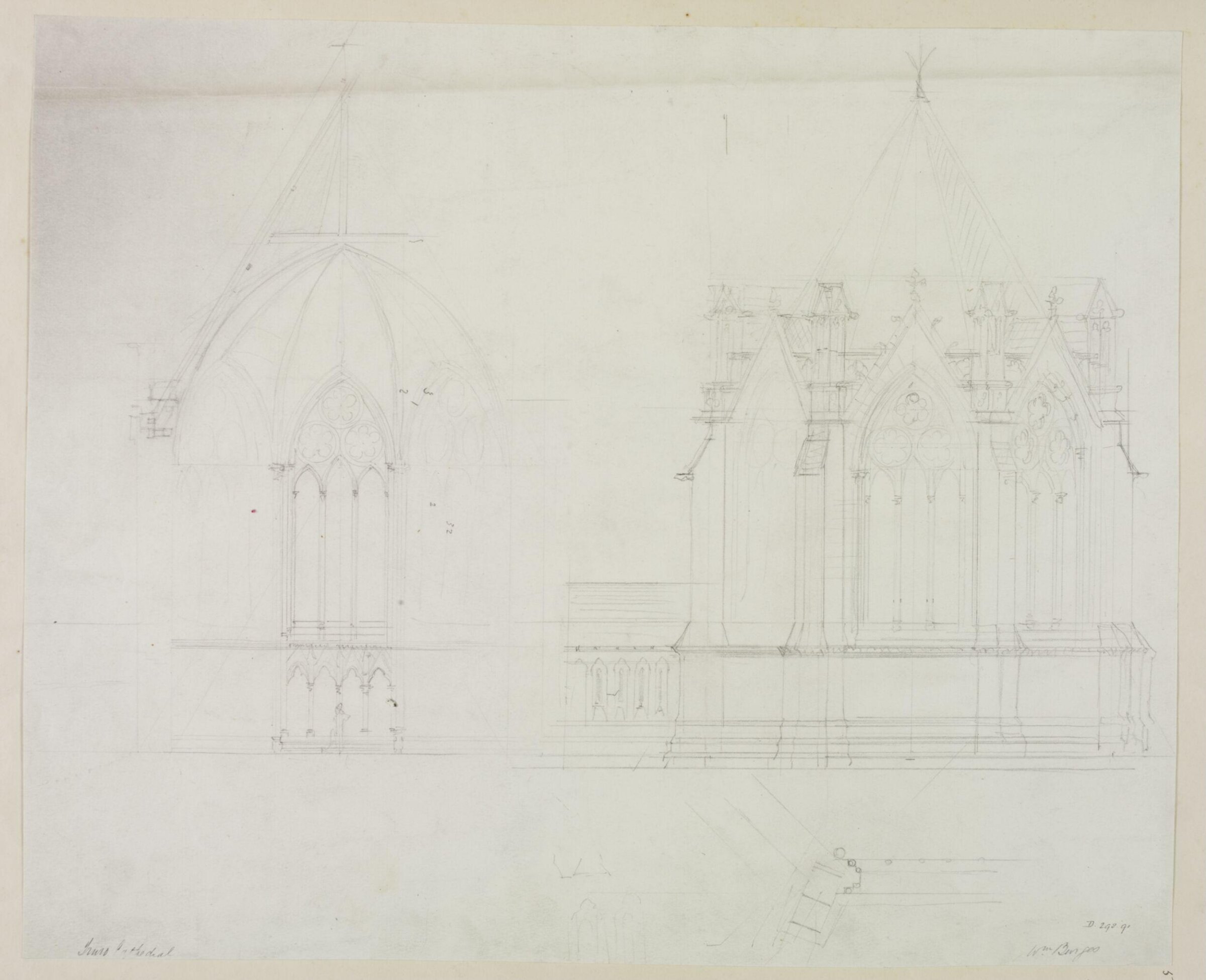 Drawing, William Burges, ca. 1878